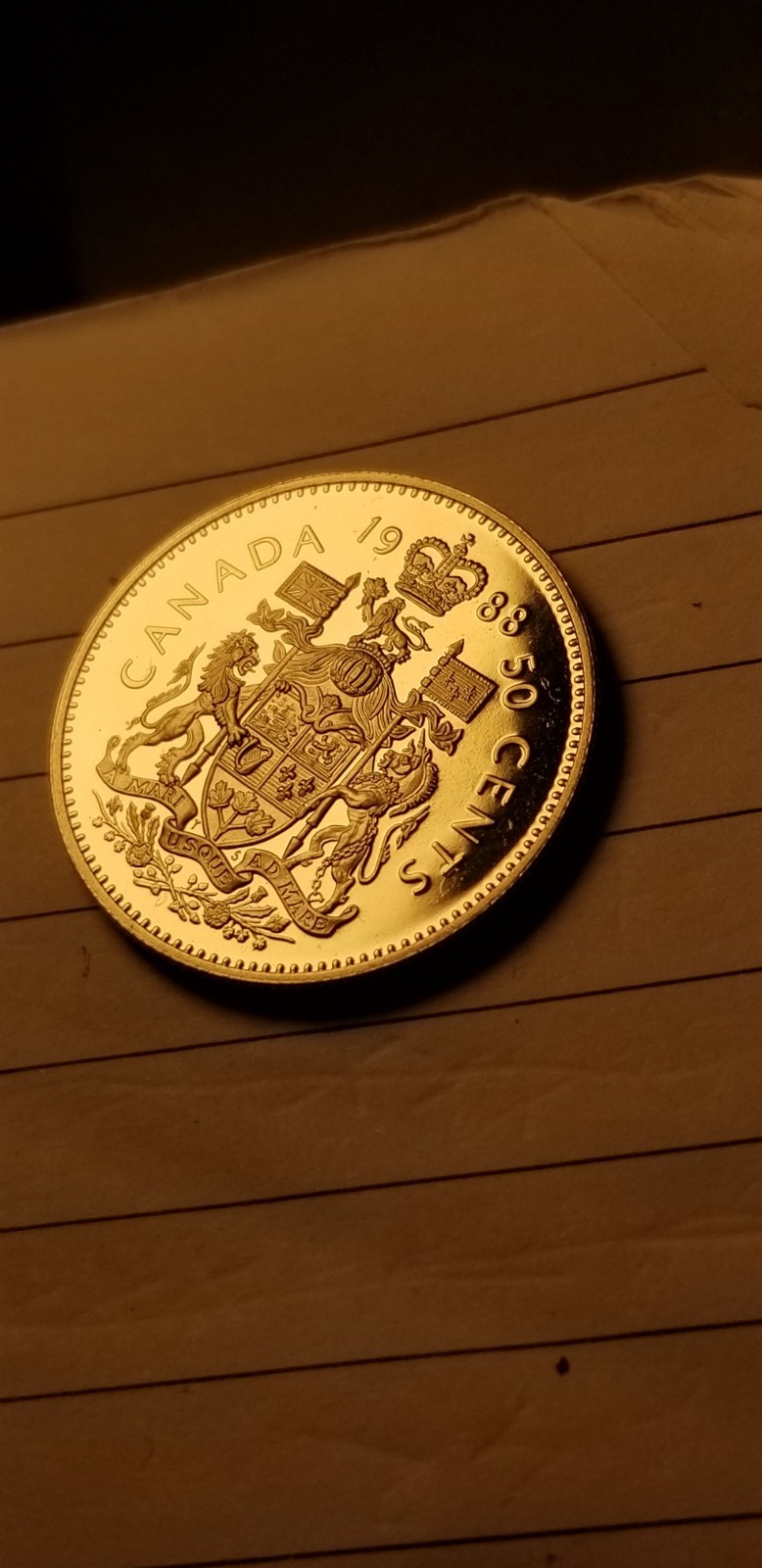 1988 Canada 50 Cents Coin Mint Grade Beauty Idab1.