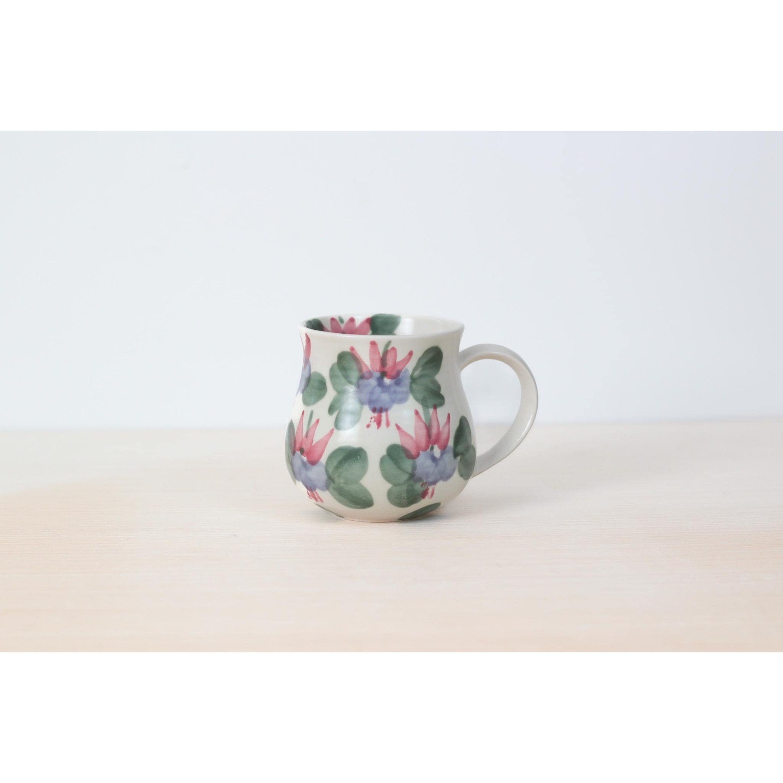 Vintage Ben Thomas Handpainted Porcelain Floral Mug, Made in England
