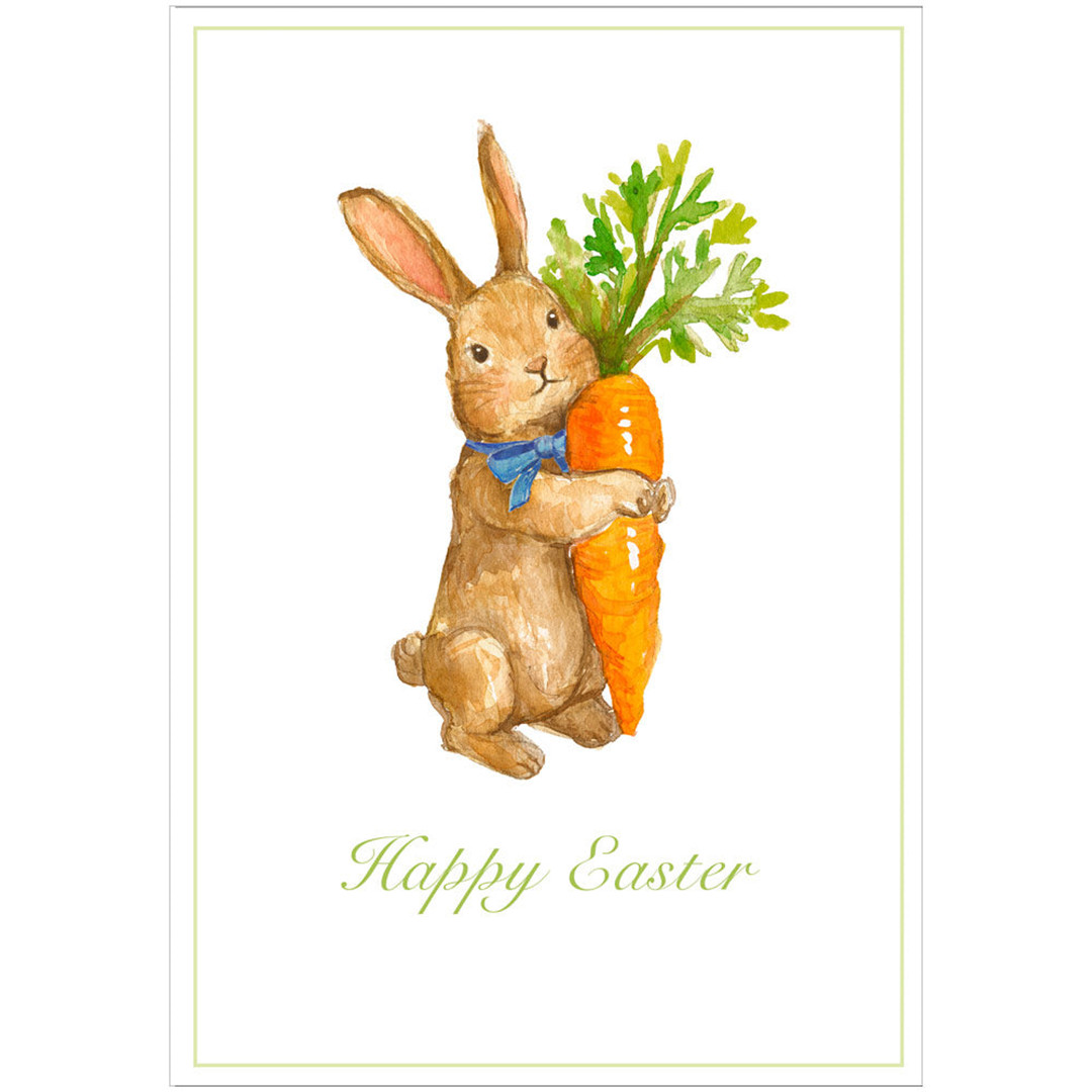 Biglietto Auguri  Pasqua Bunny Hugging Carrot