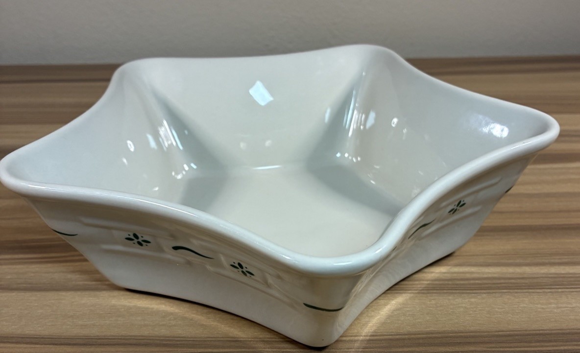 Longaberger Woven Traditions Heritage Green Large Star Bowl 9.25"