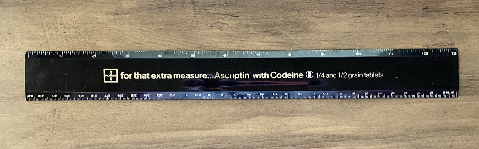 VTG Pharmaceutical ADVERTISING Ruler ASCRIPTIN W/ CODEINE TABLETS Drug Rep RORER
