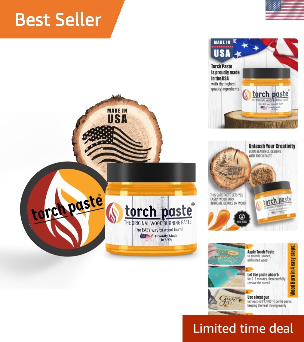 Decorate with The  3 Oz Heat Activated Wood Burning Paste, Made in USA