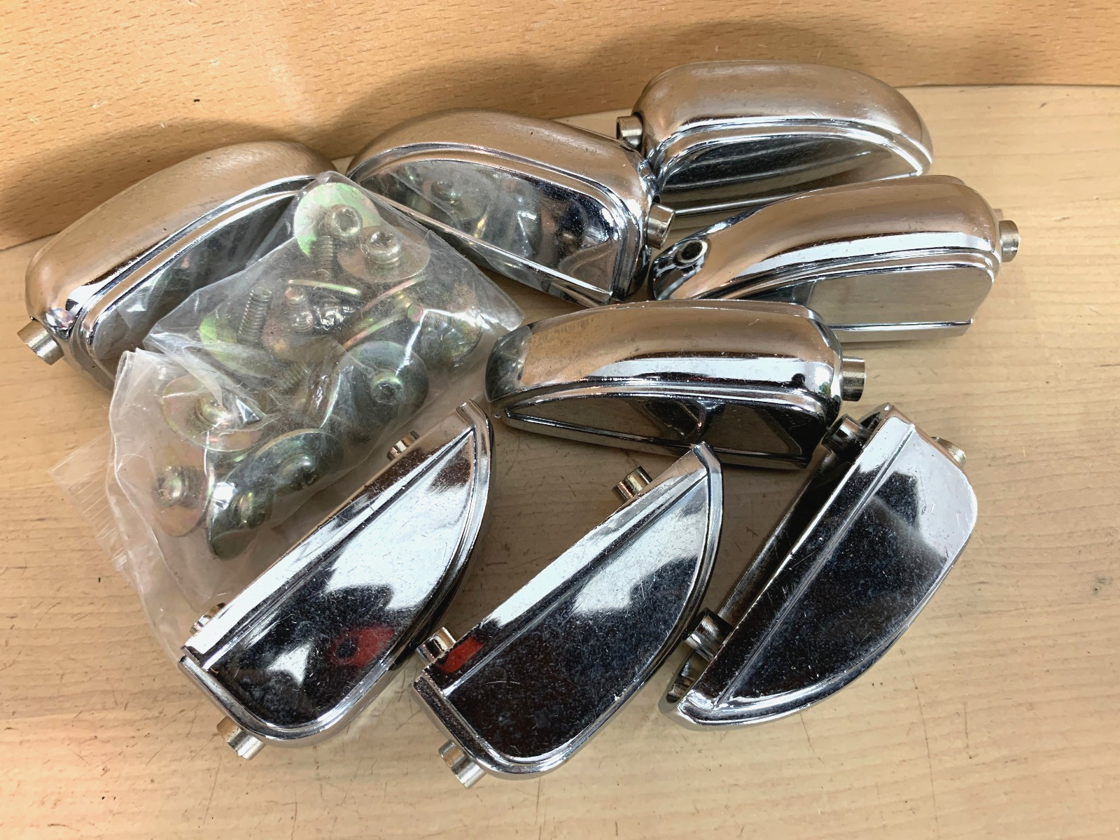 TAMA SwingStar Rack Floor Tom LUG CASING Drum Parts Lot of 8x Complete Chrome