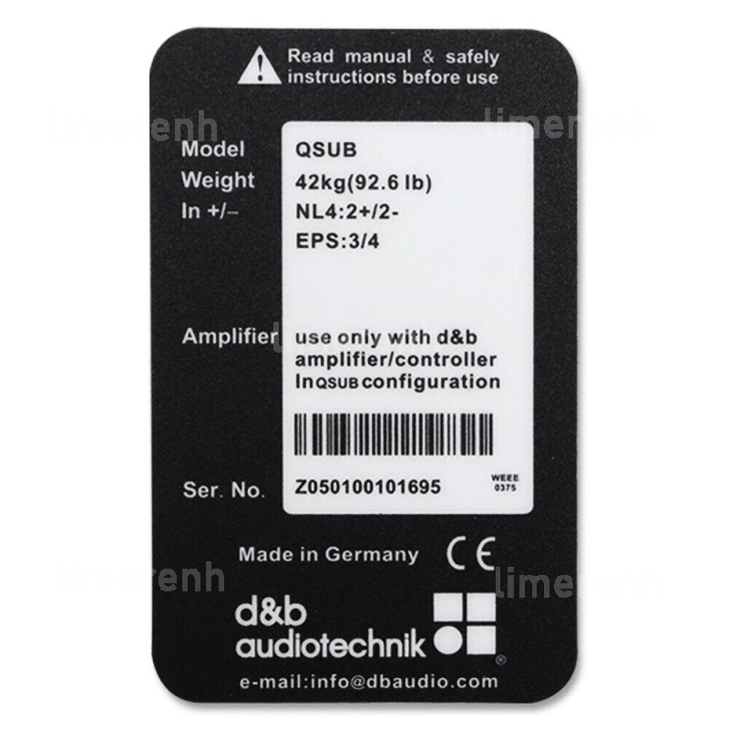 2X DIY  db d&b QSUB audiotechnik logo badge replacement piece 68mm x 108mm