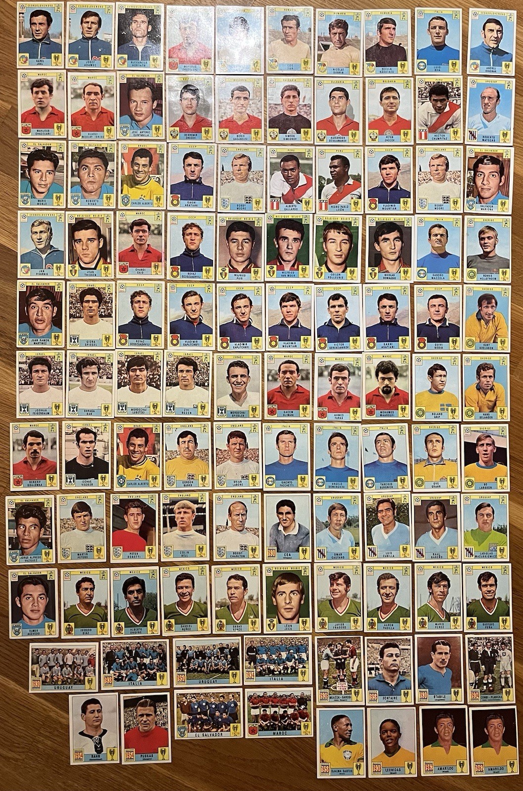 Panini Mexico 70 1970 Sticker Lot 106X Recovered Puskas Etc