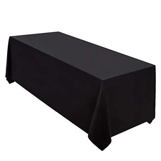  Tablecloth 90 x 156-inch Rectangular Polyester 156" x 90" (Rectangular) Black