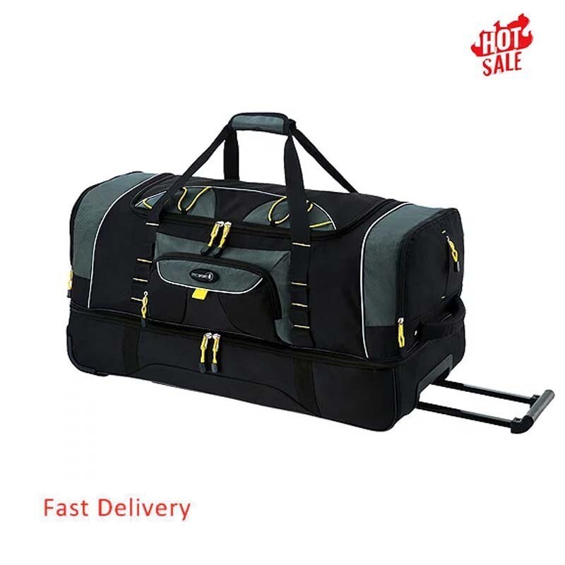 Rolling Duffel Bag Jumbo Blade Wheeled Luggage Suitcase Carry Duffle 2-section