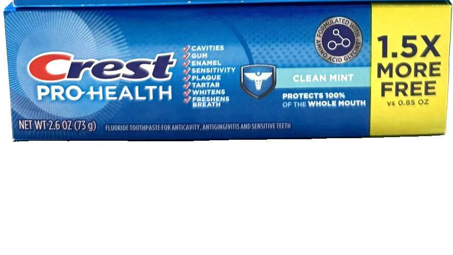 New Crest Pro-Health Fluoride Toothpaste Sensitive Clean Mint 2.6 oz vsS1
