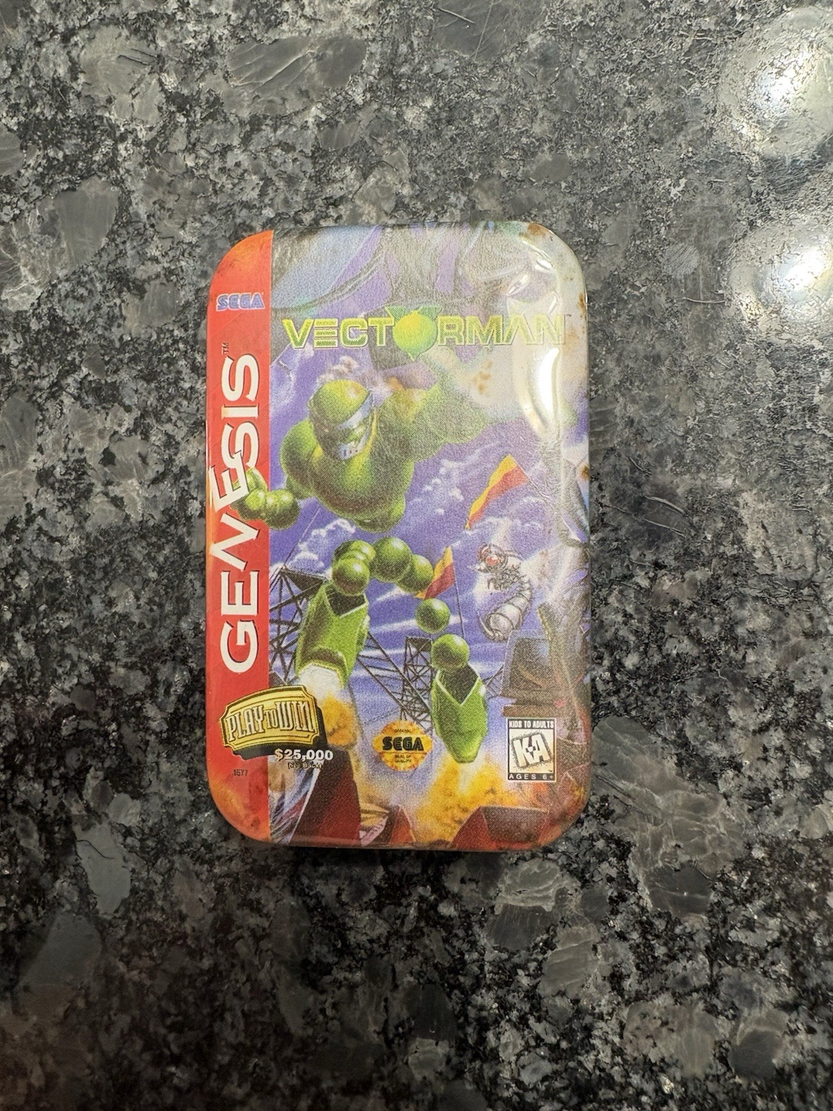 Sega Genesis Vectorman Collectible Video Game Pin Back Button Pinback Vintage