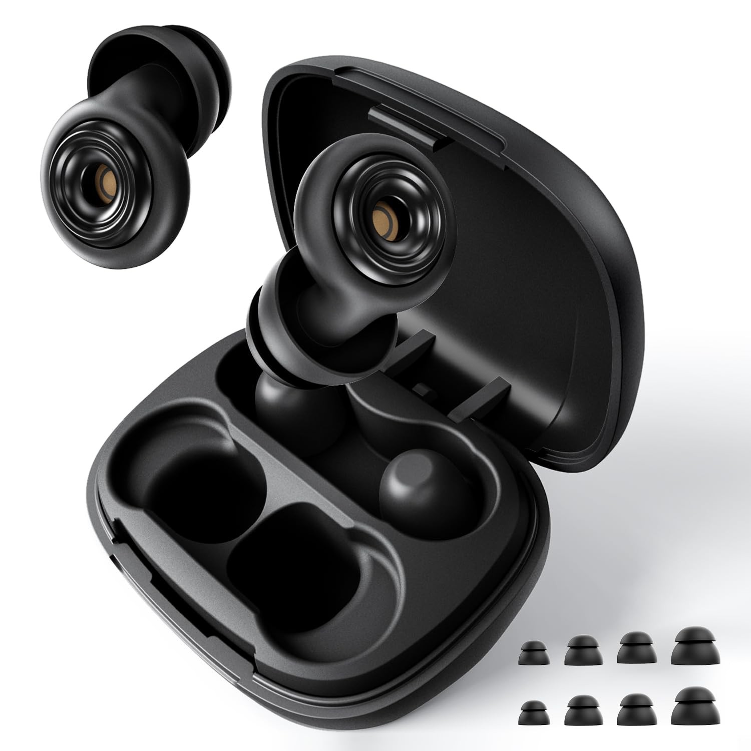 Ear Plugs for Sleeping 45dB Reusable Noise Cancelling Large, Black 