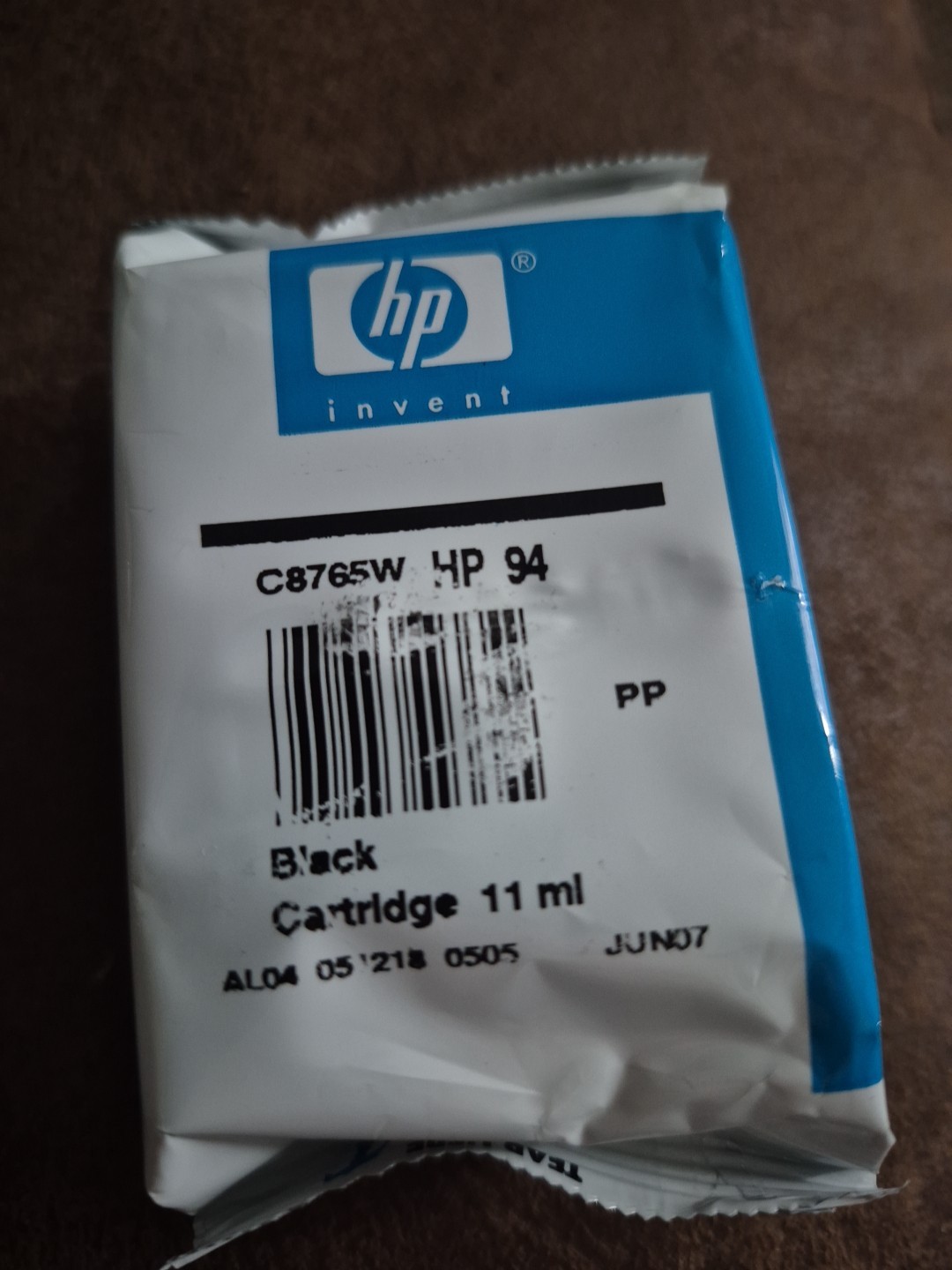 06/2007 Genuine OEM HP 94 Black Ink Print Cartridge C8765WN Sealed