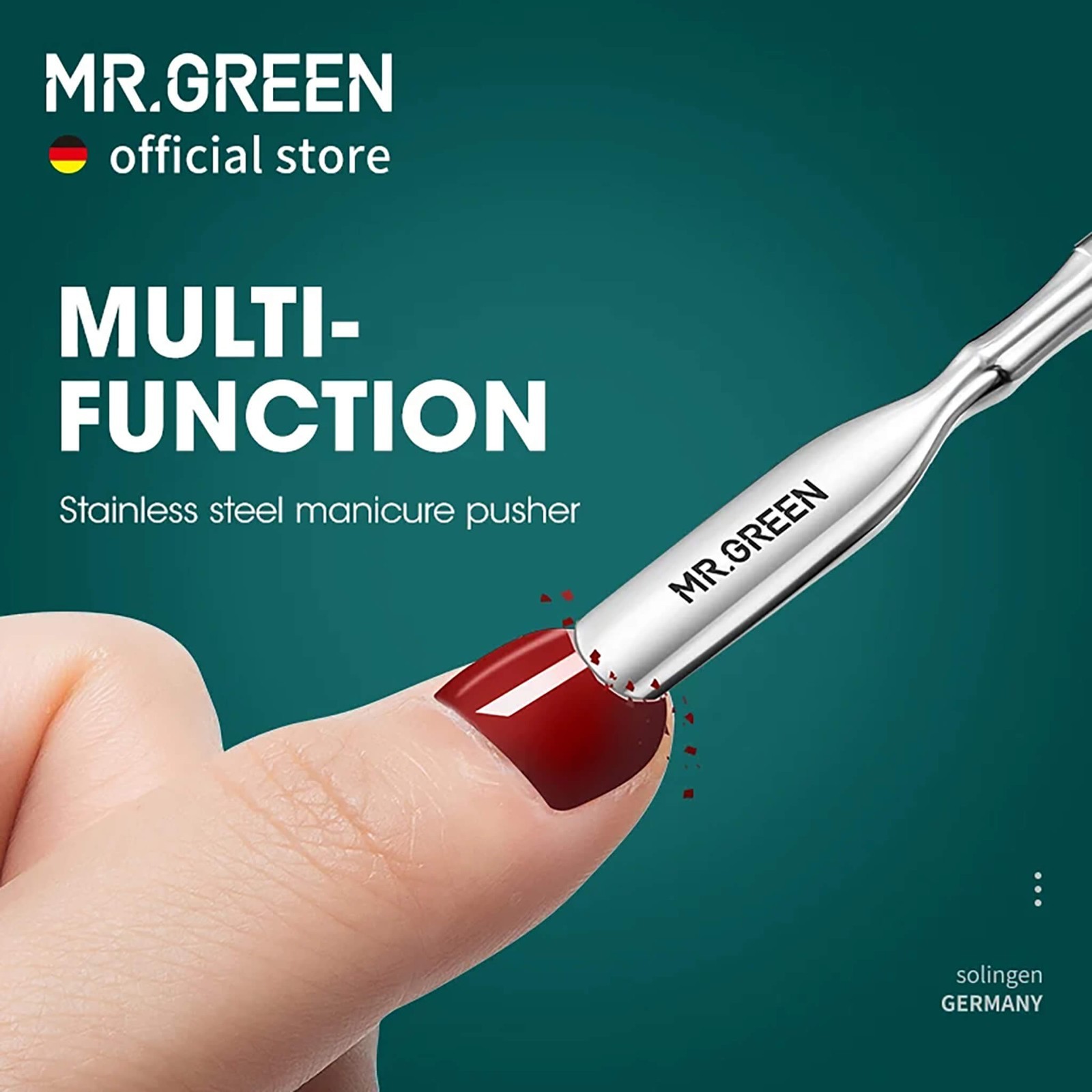 MR.GREEN Cuticle Pusher Double End Stainless Pro