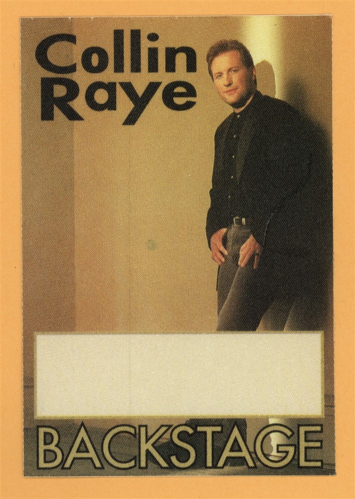 Collin Raye 1995 Concert Tour Backstage Pass