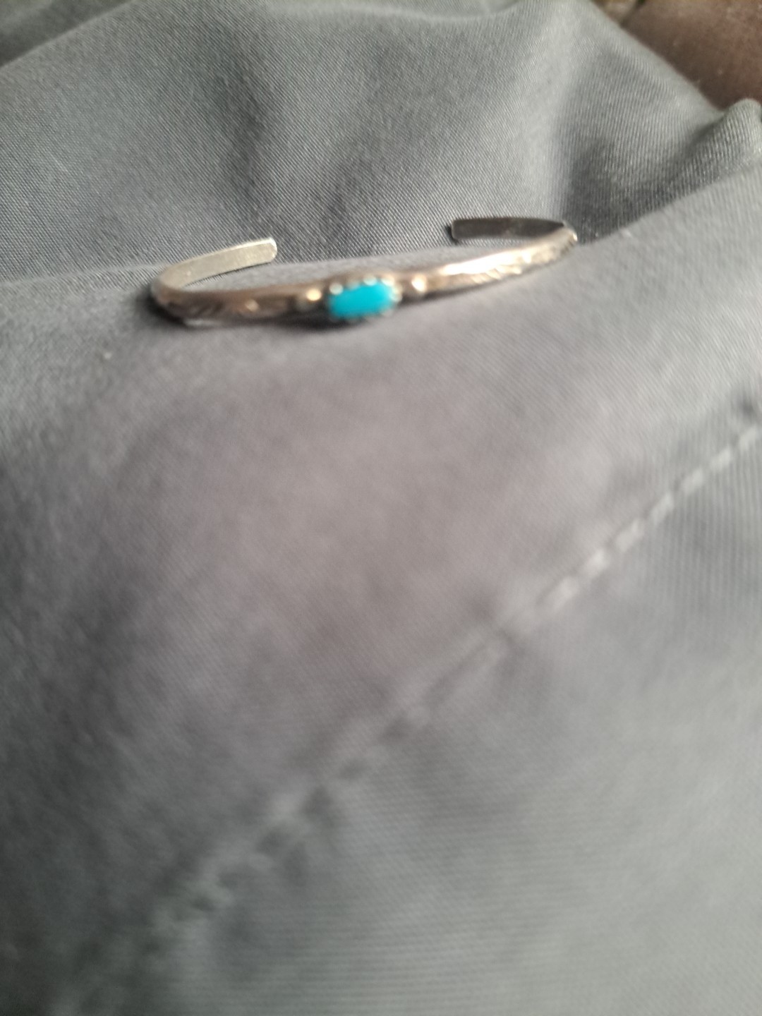 Old Pawn Native American Child's Silver Cuff Bracelet