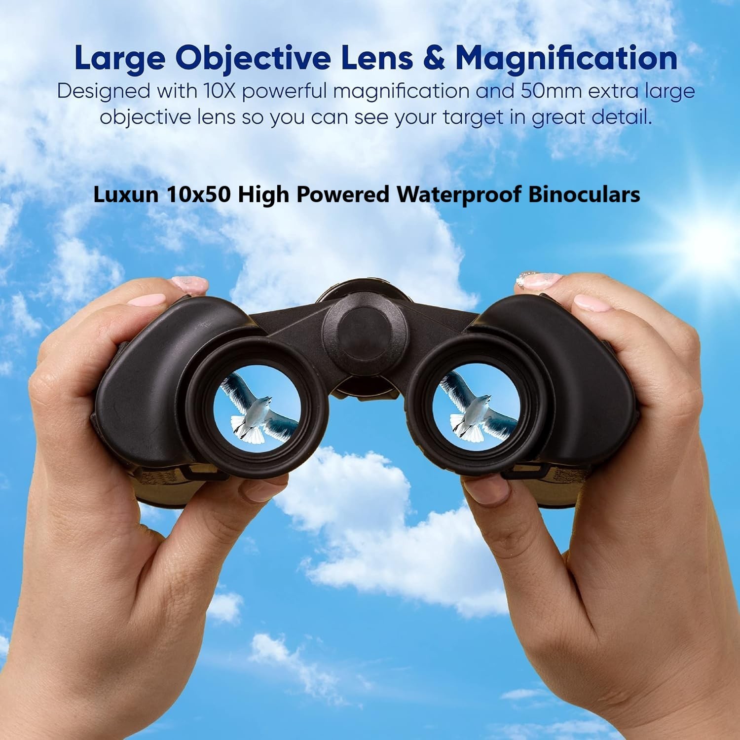 Luxun 10x50 High Powered Waterproof Binoculars