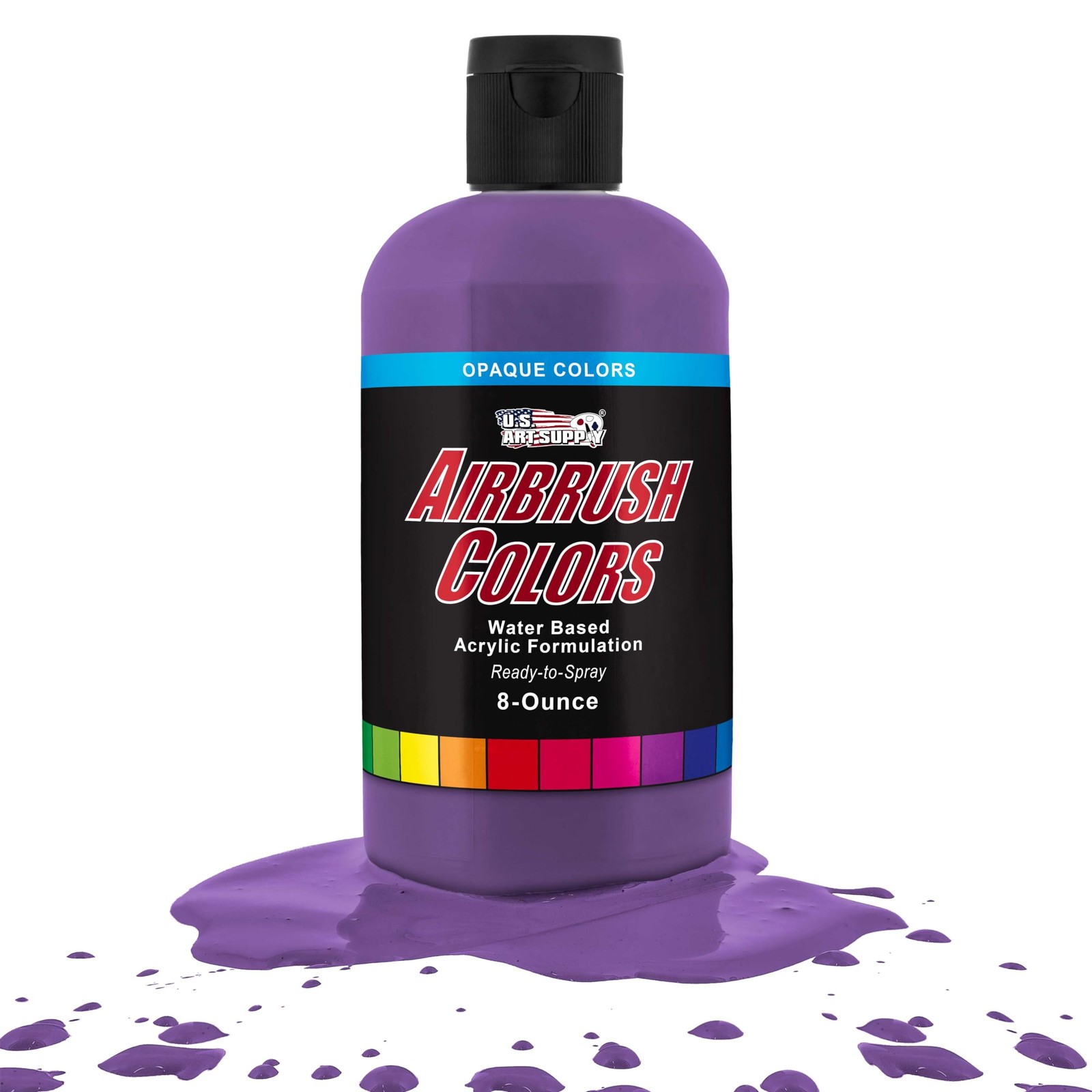 U.S. Art Supply Opaque Deep Purple Acrylic Airbrush Paint - 8oz Special Effects