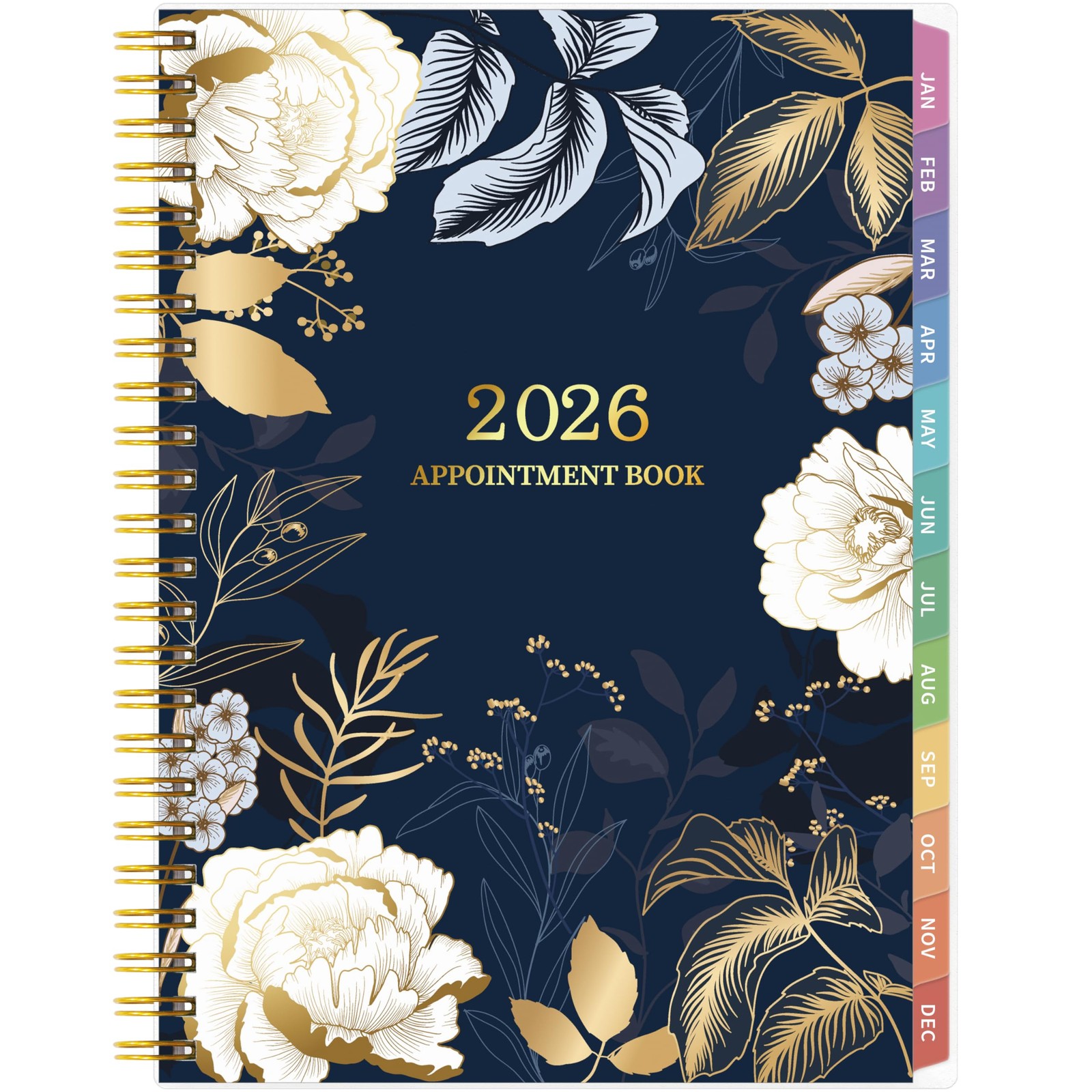 2026 Appointment Book, 30 Minutes-Hourly, Weekly ＆ 6.2'' x 8.4'', black 
