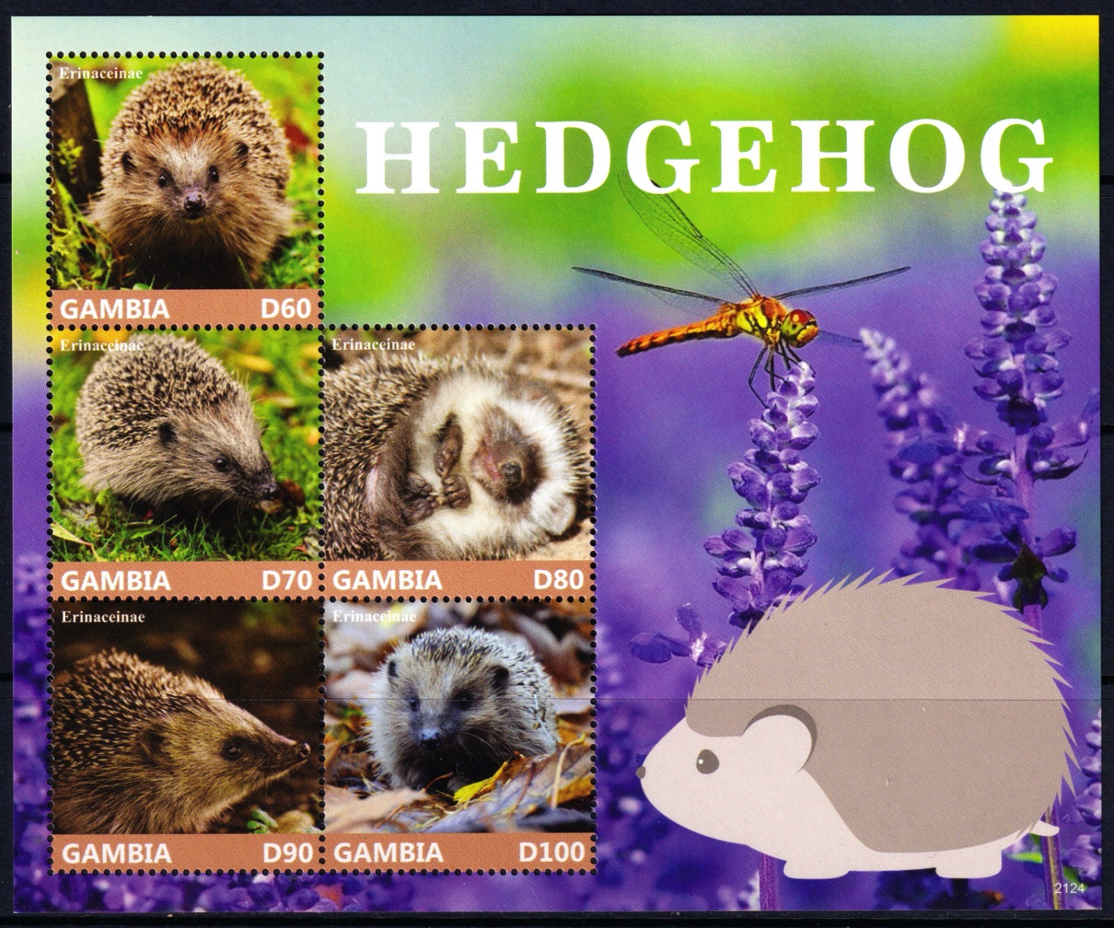 Gambia 2021 Hedgehog Mint MNH Miniature Sheet