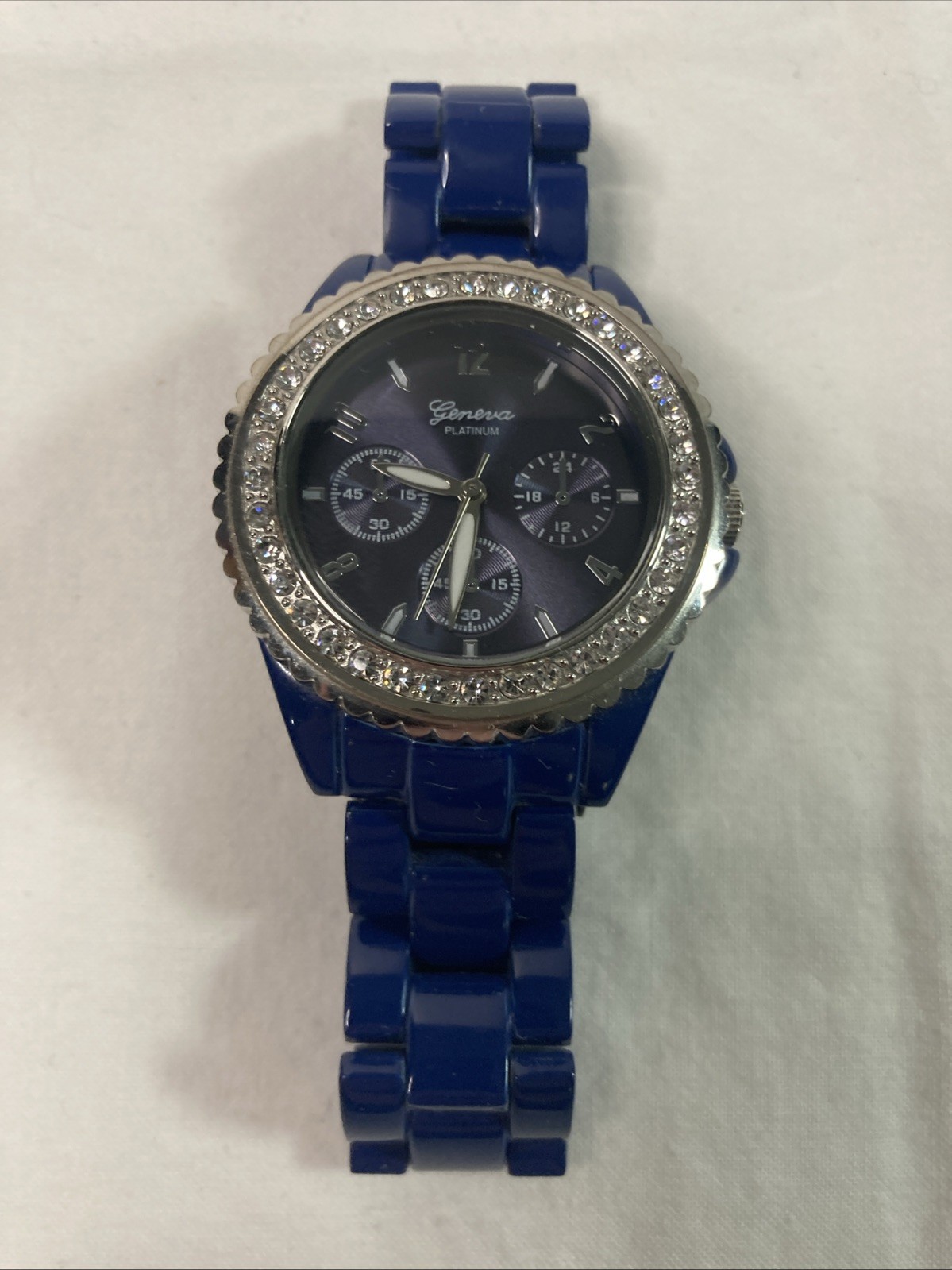GENEVA PLATINUM Blue Ceramic Watch