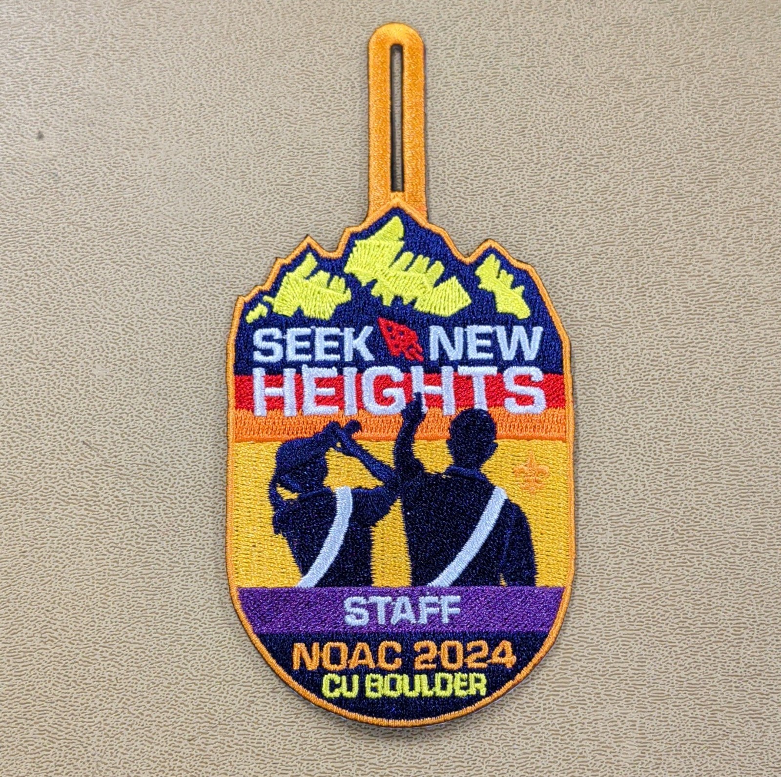 NOAC 2024 CU Boulder Staff Patch Seek New Heights Single Unit Boy Scouts