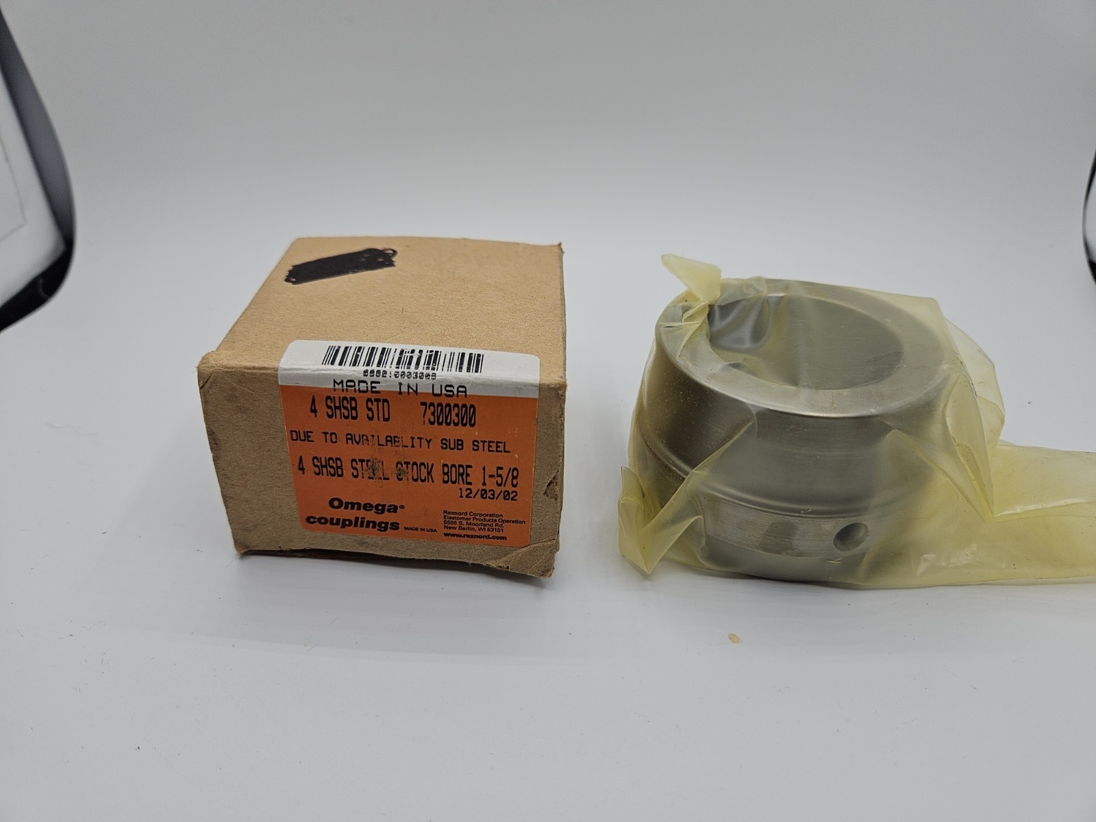 Omega Coupling 4 SHSB STEEL STOCK BORE 1-5/8, 4 SHSB STD 7300300