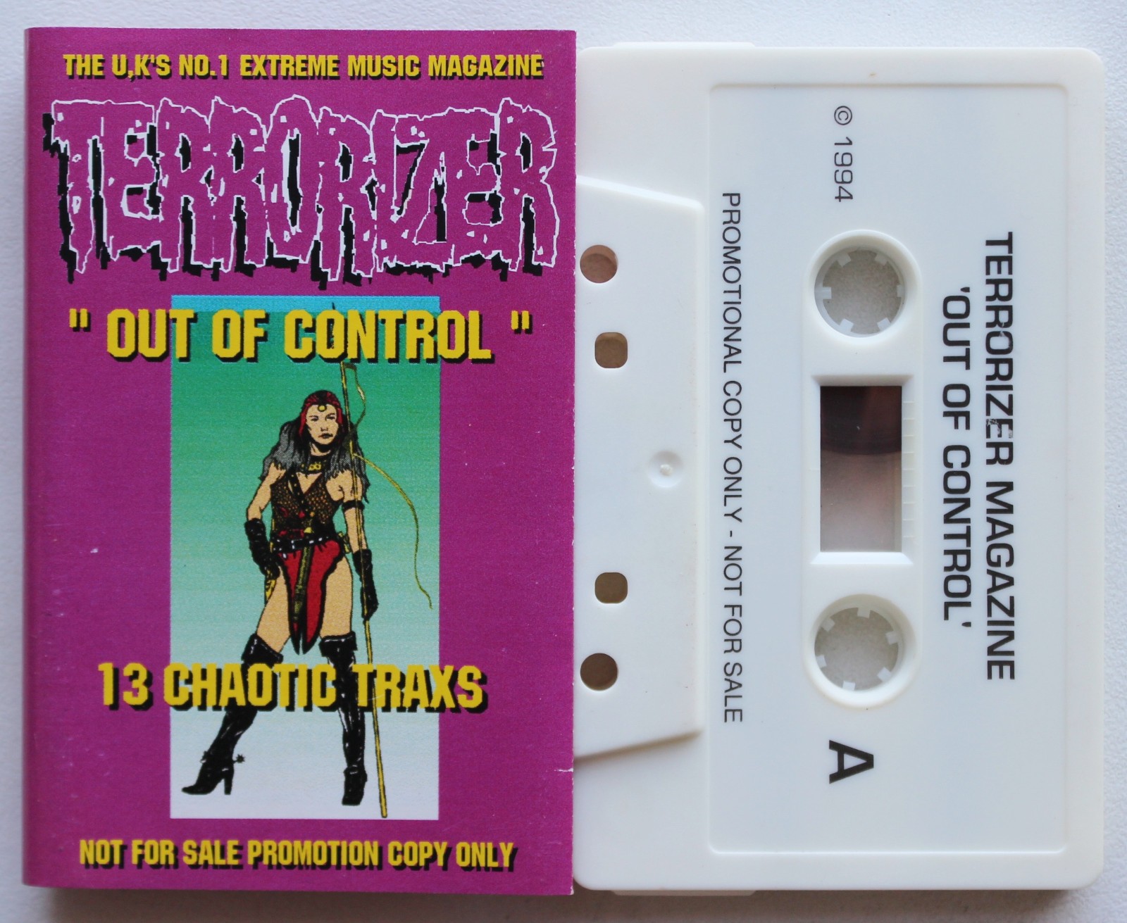 VARIOUS - OUT OF CONTROL (TERRORIZER MAG PROMO) 1994 UK CASSETTE DEATH METAL ETC