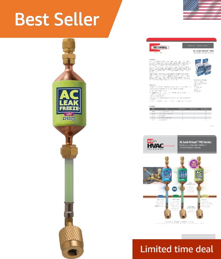 AC Leak Freeze Pro Nano with UV Refrigerant Leak Sealant, Quick and Easy, HVA...