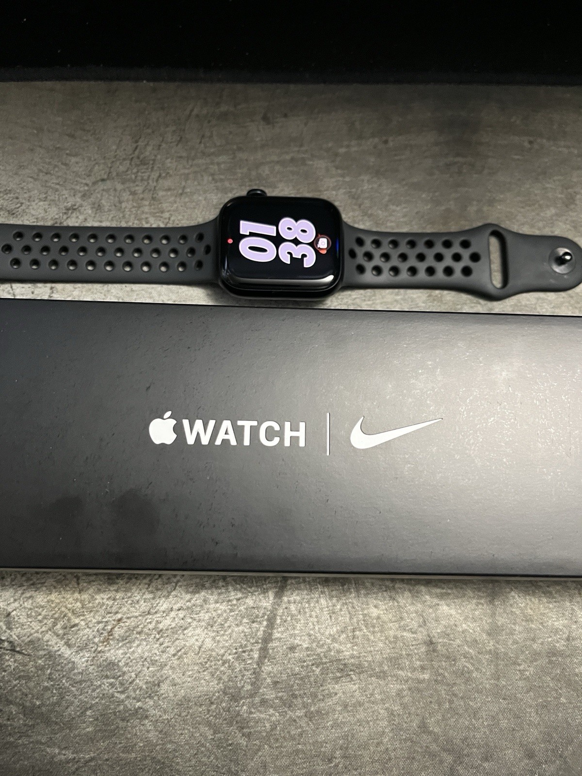 Apple Watch Nike Series 7 45mm Midnight Aluminum Case with Anthracite/Black Band