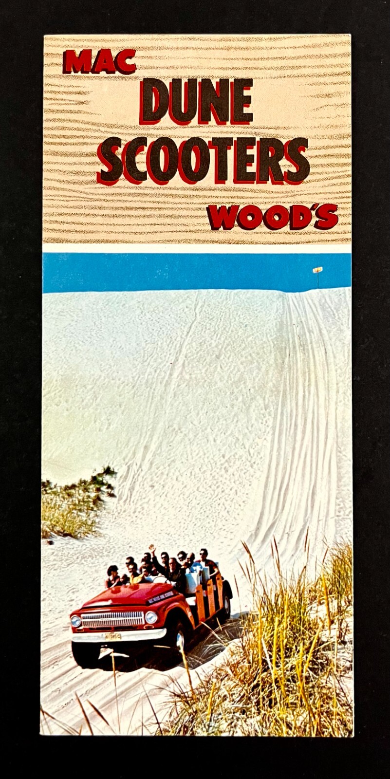 1960s Mac Woods Sand Dune Scooters Silver Lake Michigan Vintage Travel Brochure