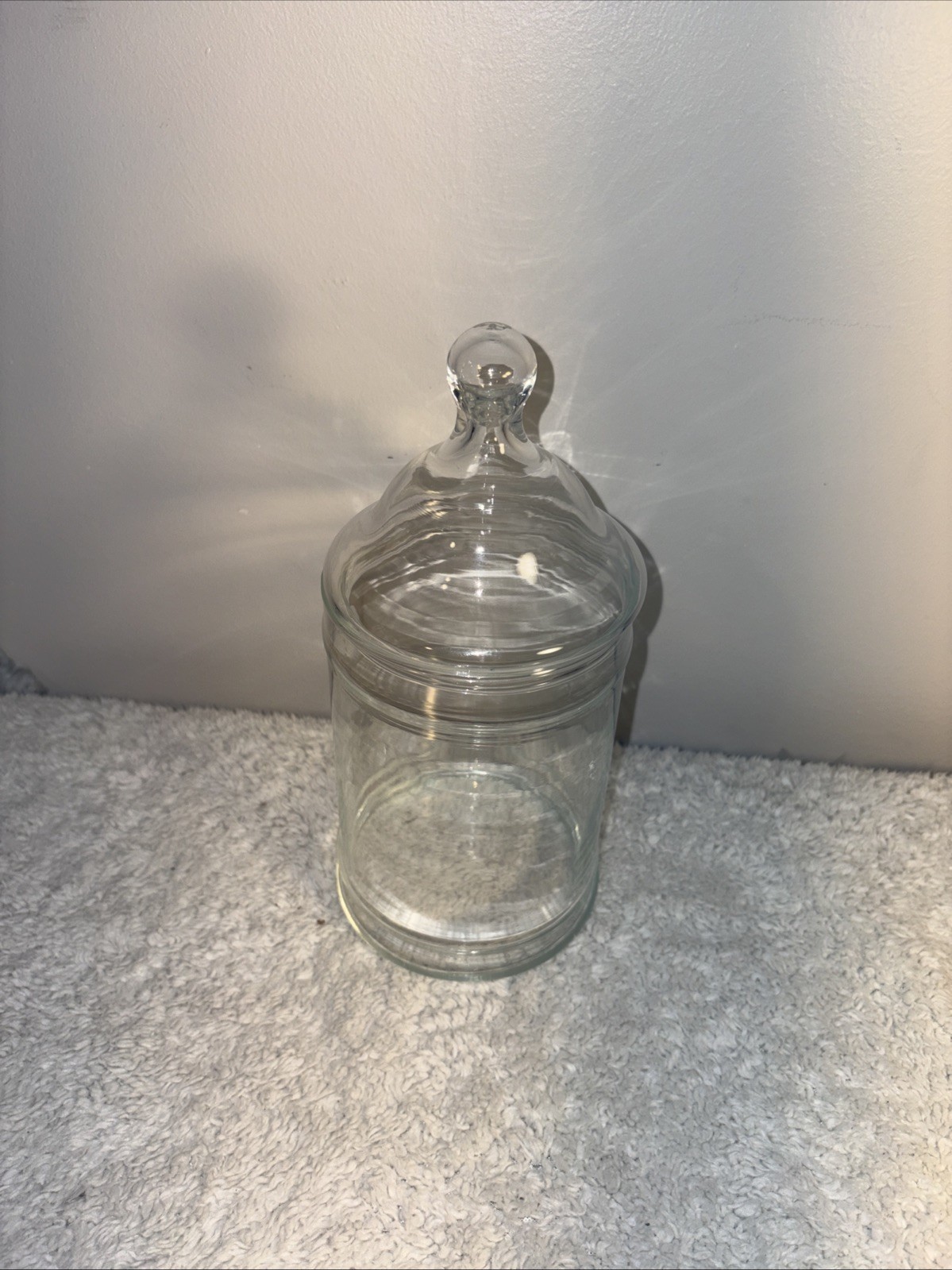 Vintage Clear Glass 9” Apothecary Jar