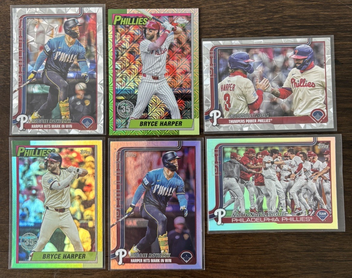 2025 TOPPS UPDATE BRYCE HARPER CARD LOT PHILADELPHIA PHILLIES MOJO SILVER PACK 