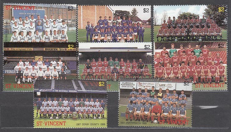 Saint Vincent - Mail Yvert 1016/23 ** Mnh Sports Soccer