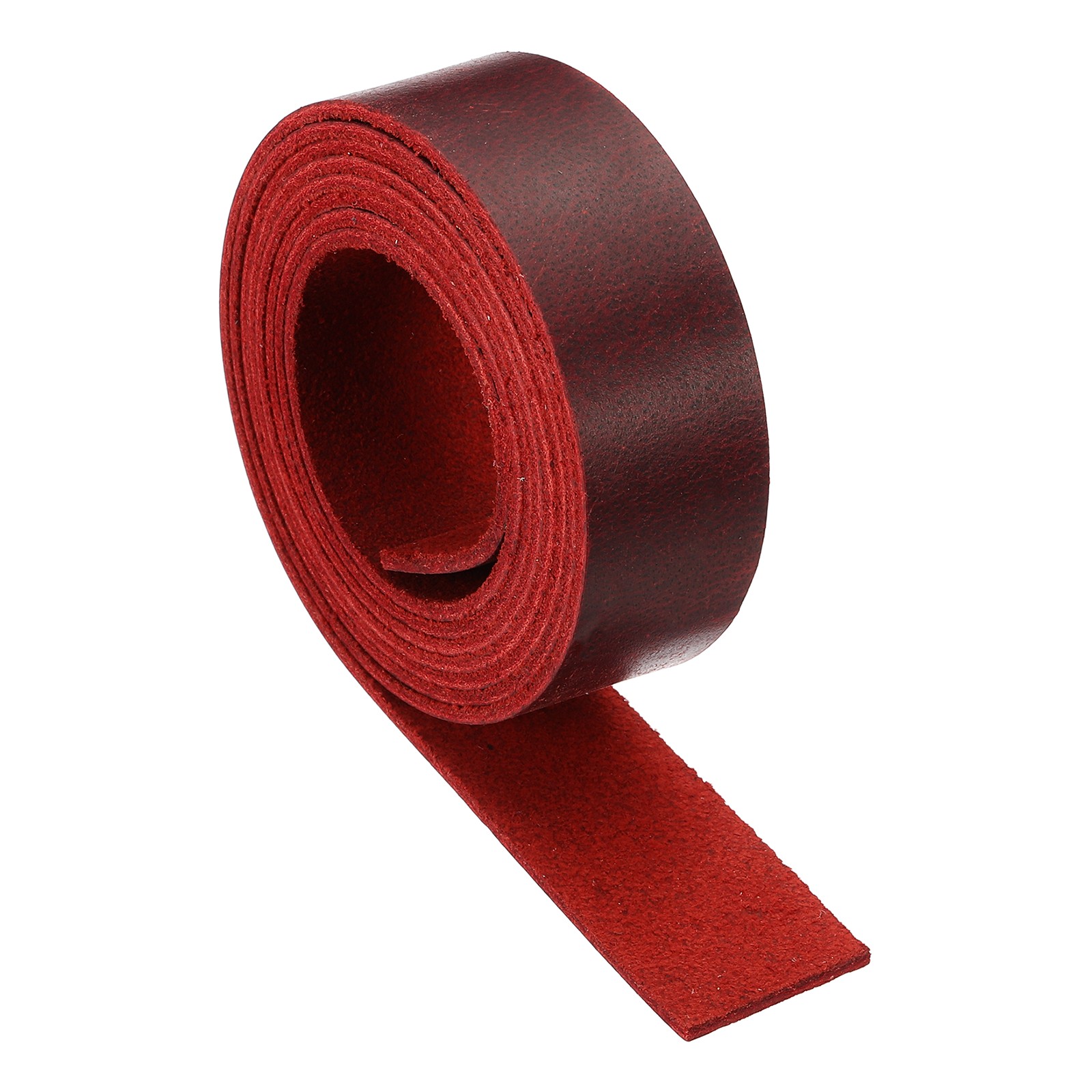 Full Grain Leather Strap, 0.8 Inches Wide x 51 Inches Long, Deep Red