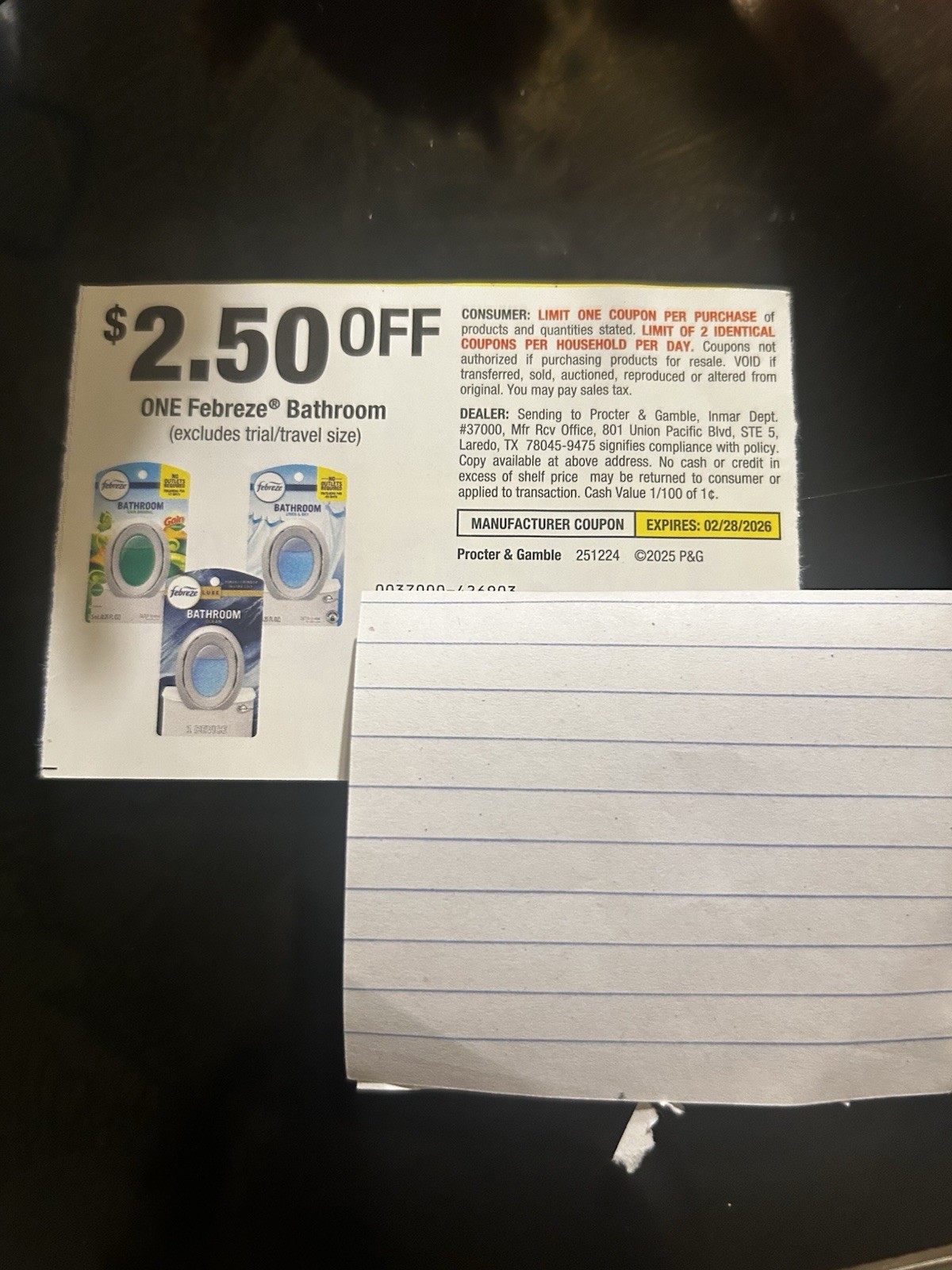 $2.50 Manufacturers Coupon for Febr eze Bathroom Air Freshener Exp. 02/28/2026