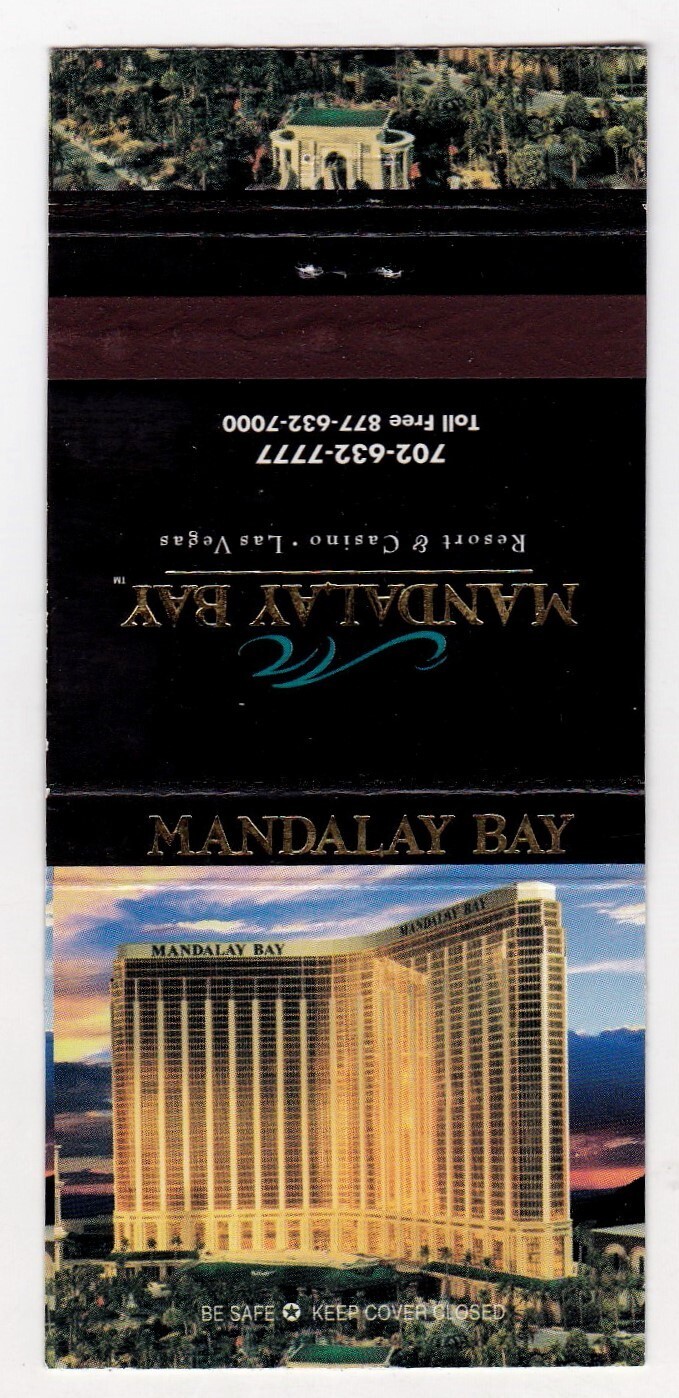 Mandalay Bay Resort & Casino Las Vegas Matchbook Cover icmsc5