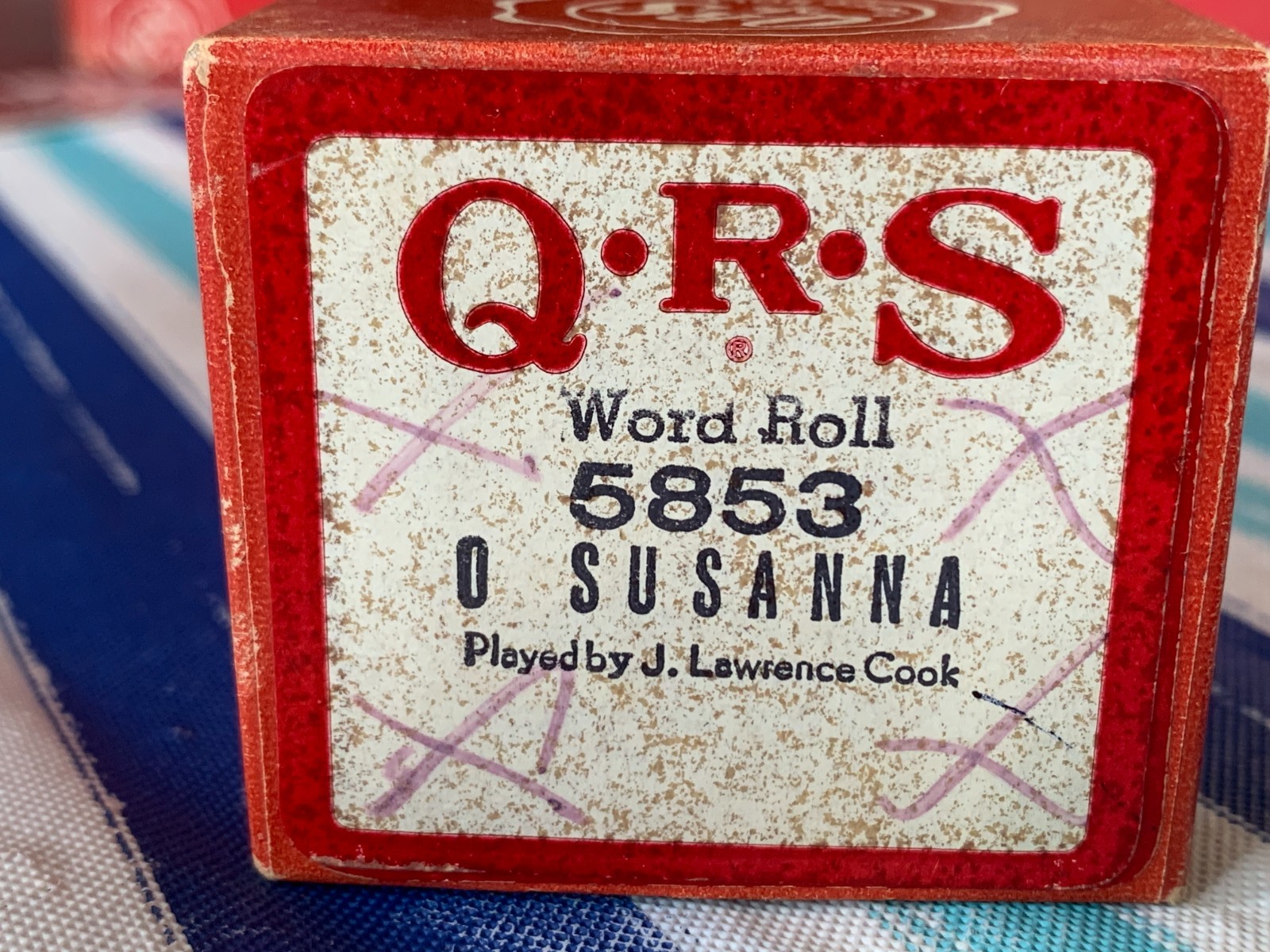 Vintage Q-R-S Player Piano Roll 5853 O Susanna