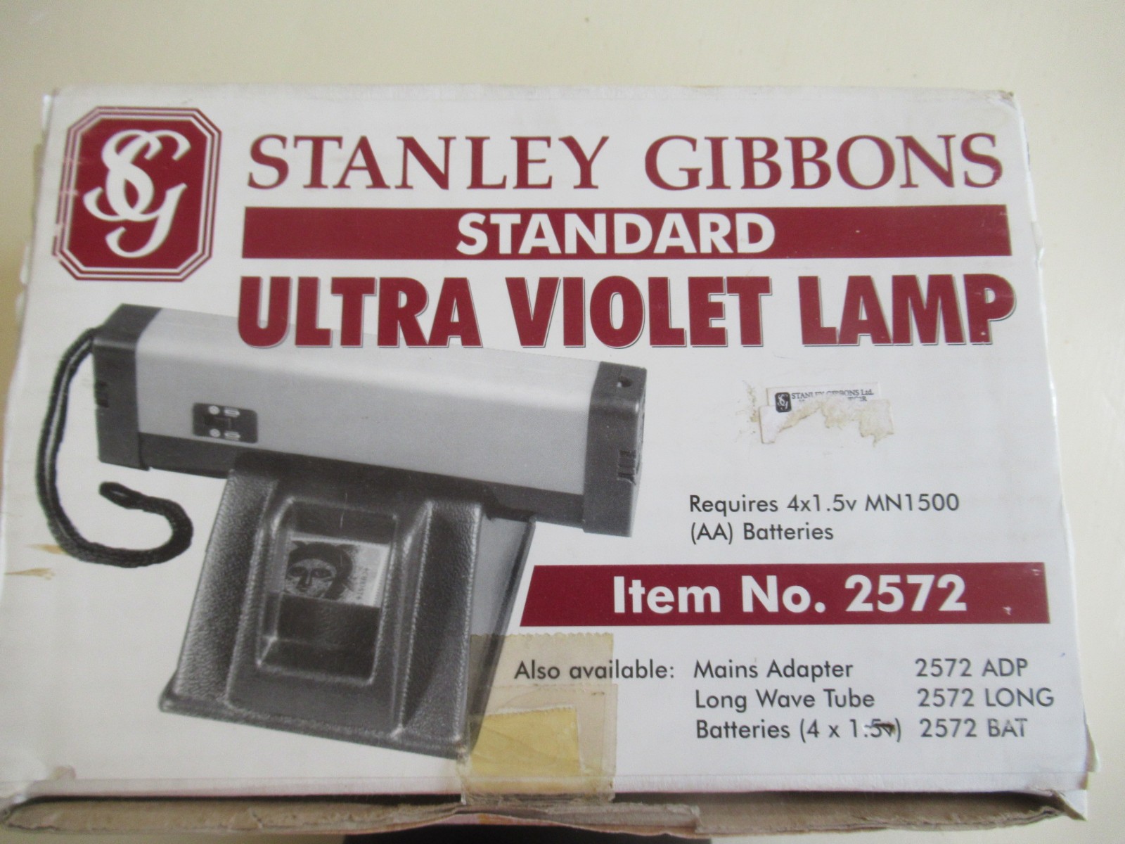 STANLEY GIBBONS ULTRA VIOLET LAMP No 2572 battery operated Good working cond.