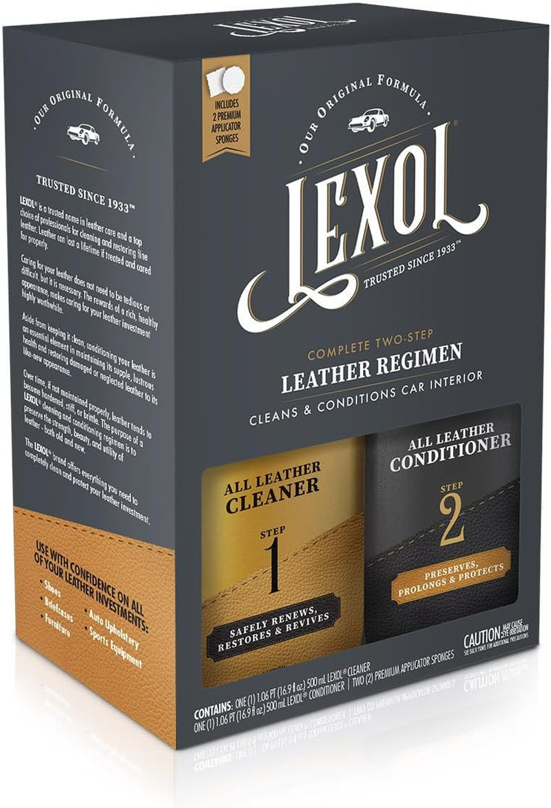 Leather Conditioner and Cleaner Kit by , Use on Furniture, Car Interi 16 Oz Each