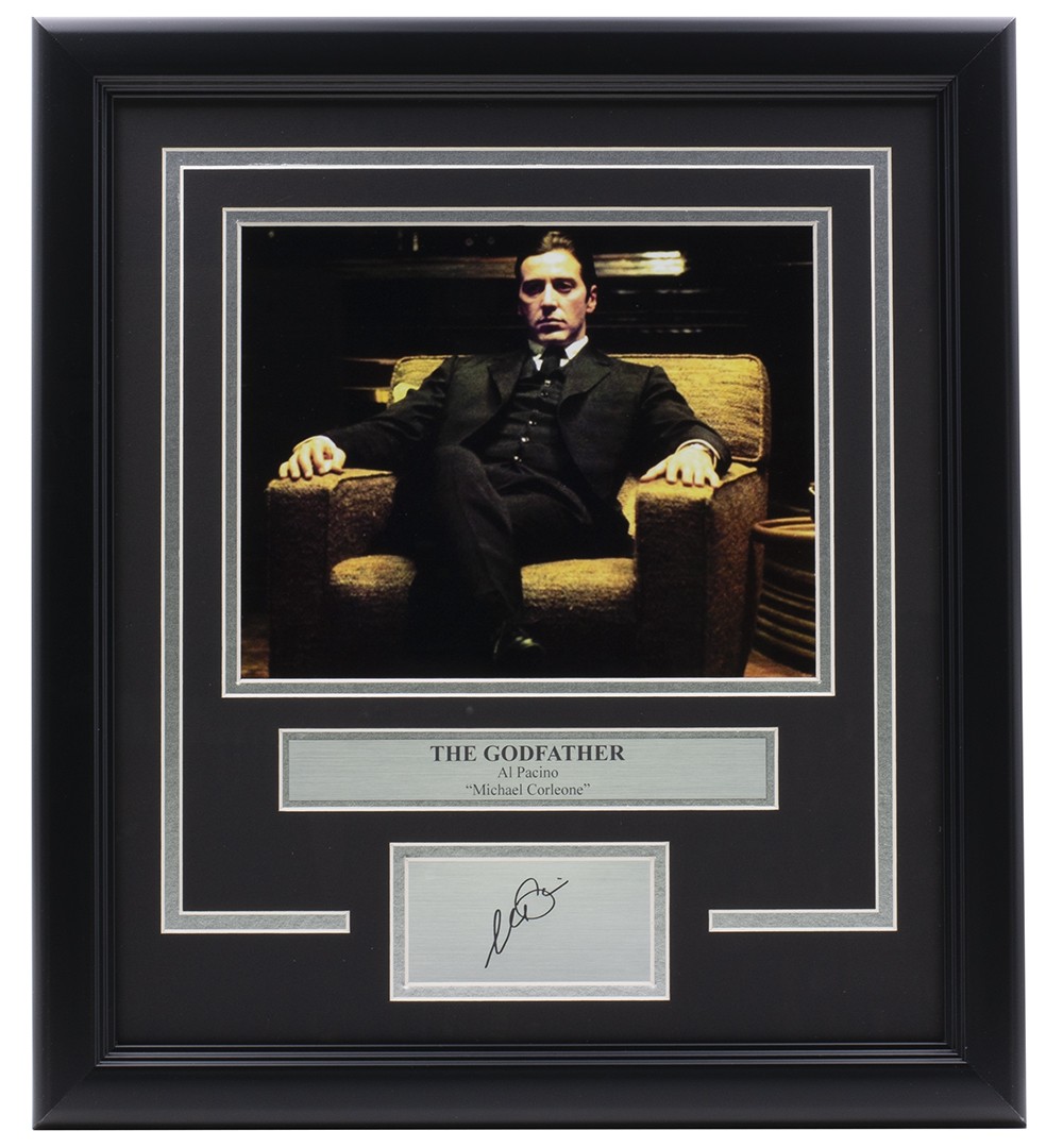 Al Pacino Framed 8x10 The Godfather Chair Photo w/ Laser Engraved Signature
