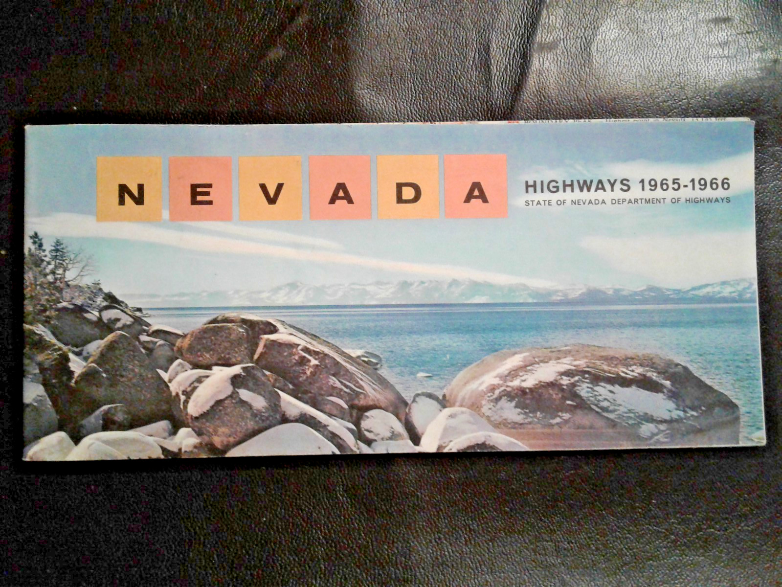 Vintage 1965-66 Nevada Highways Official State Road Map Travel Guide Folded