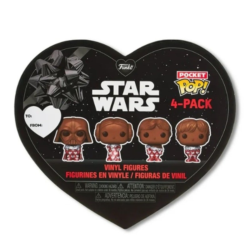 Star Wars Valentine's Day Pocket Pop! 4-Pack Vinyl Figures Heart Box