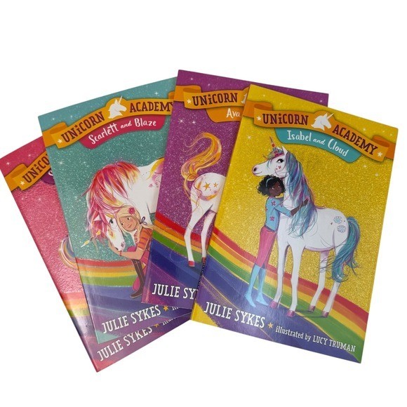 Unicorn Academy Books 1-4 Set Sophia Scarlett Ava Isabel Julie Sykes Kids WPA18G