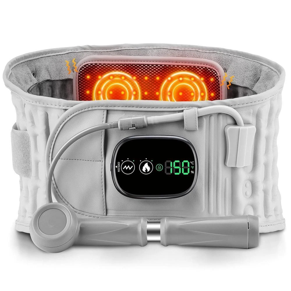 Heating Massage Decompression Belt Lumbar Support for Lower Back Pain Relief USA