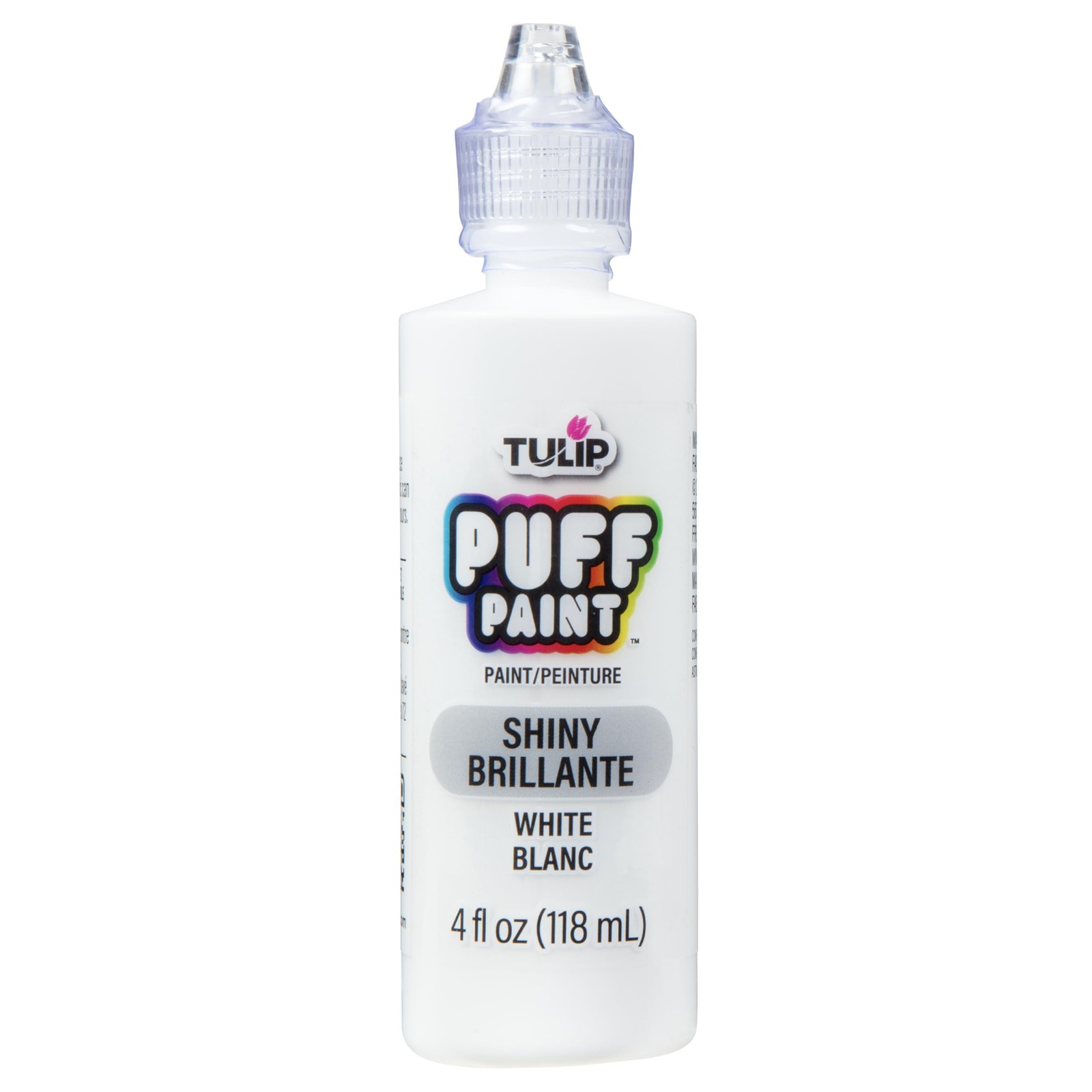 Tulip Puff Fabric Paint , Permanent Craft 4 Fl Oz (Pack of 1), SHINY WHITE 