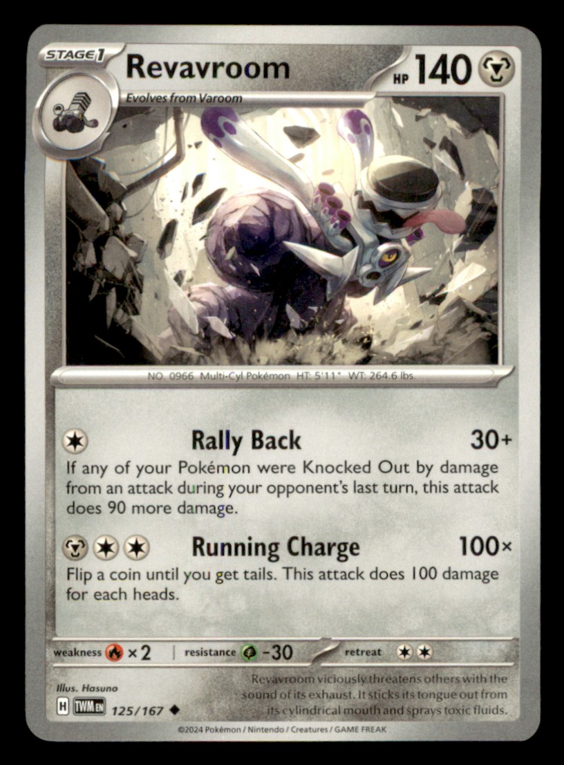 Revavroom Uncommon SV06: Twilight Masquerade 125/167 NM Normal Pokemon