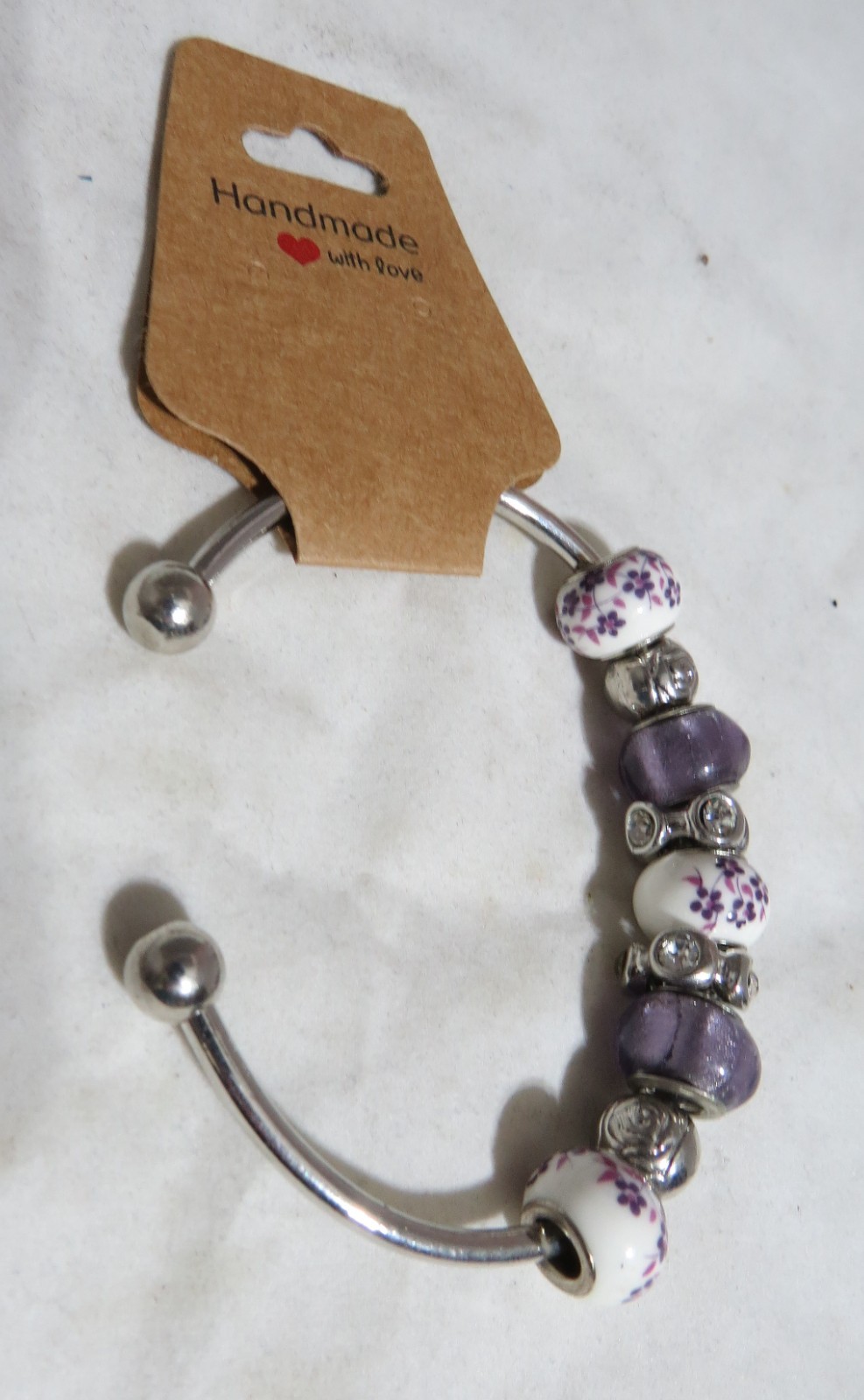 handmade beaded bangle bracelet