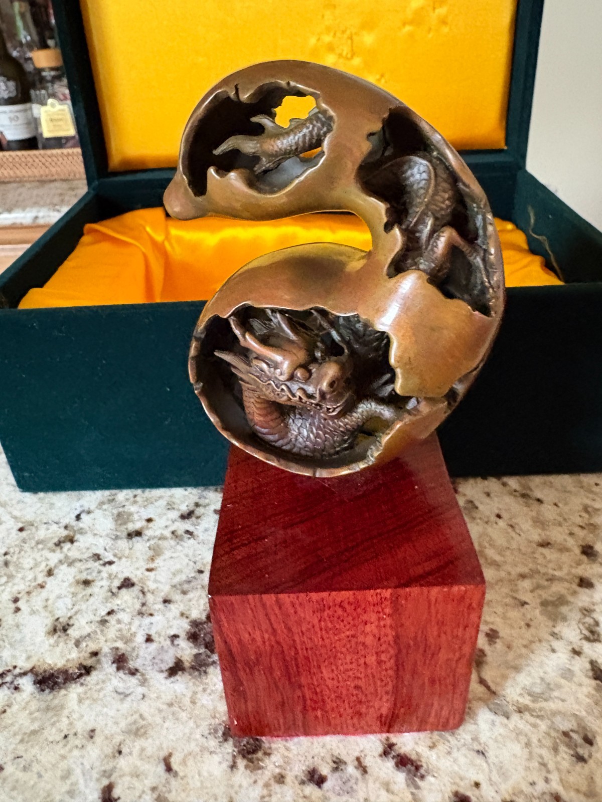 Fortune Dragon Bronze Statue