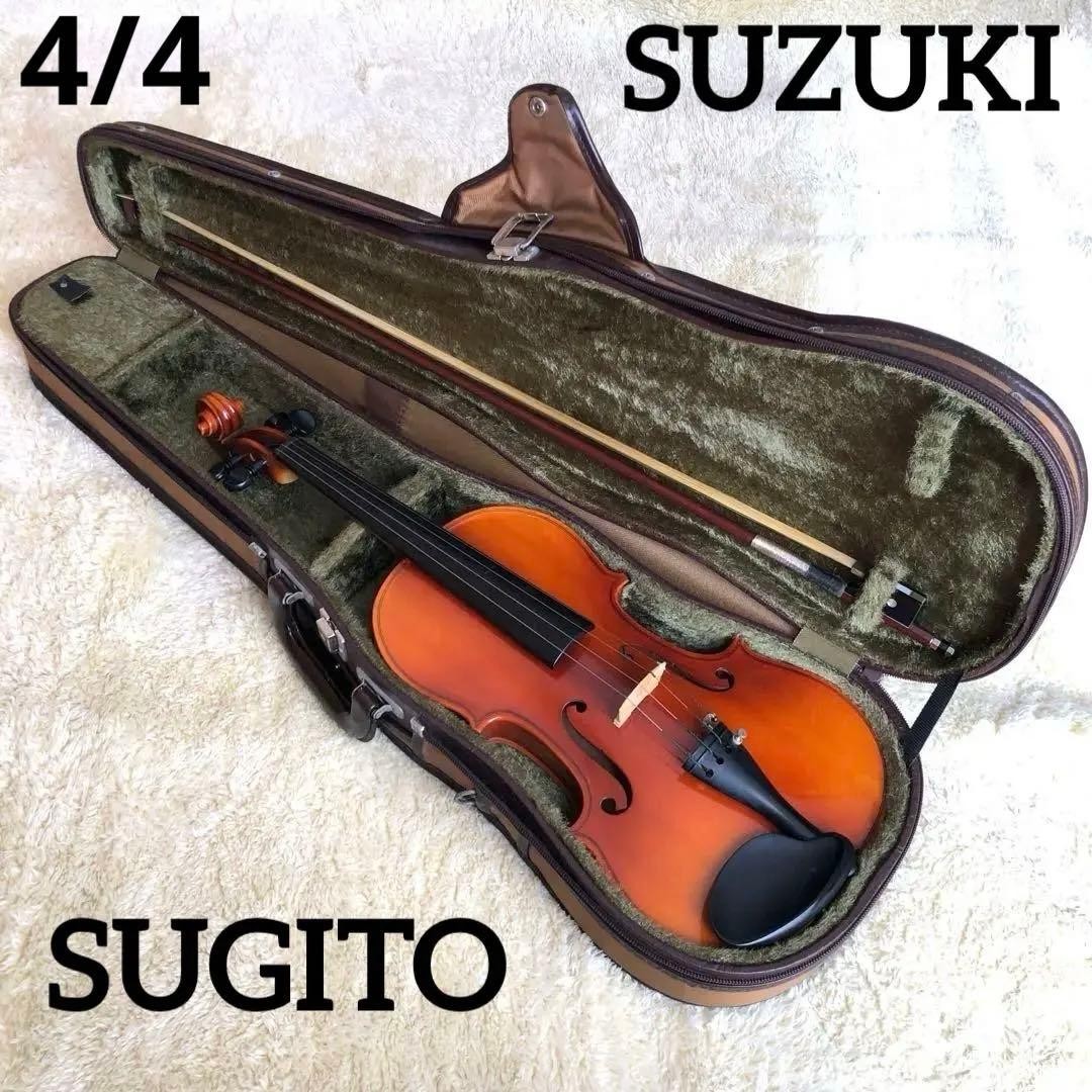 SUZUKI No.280 4/4 1989 Violin SUGITO bow Good condition