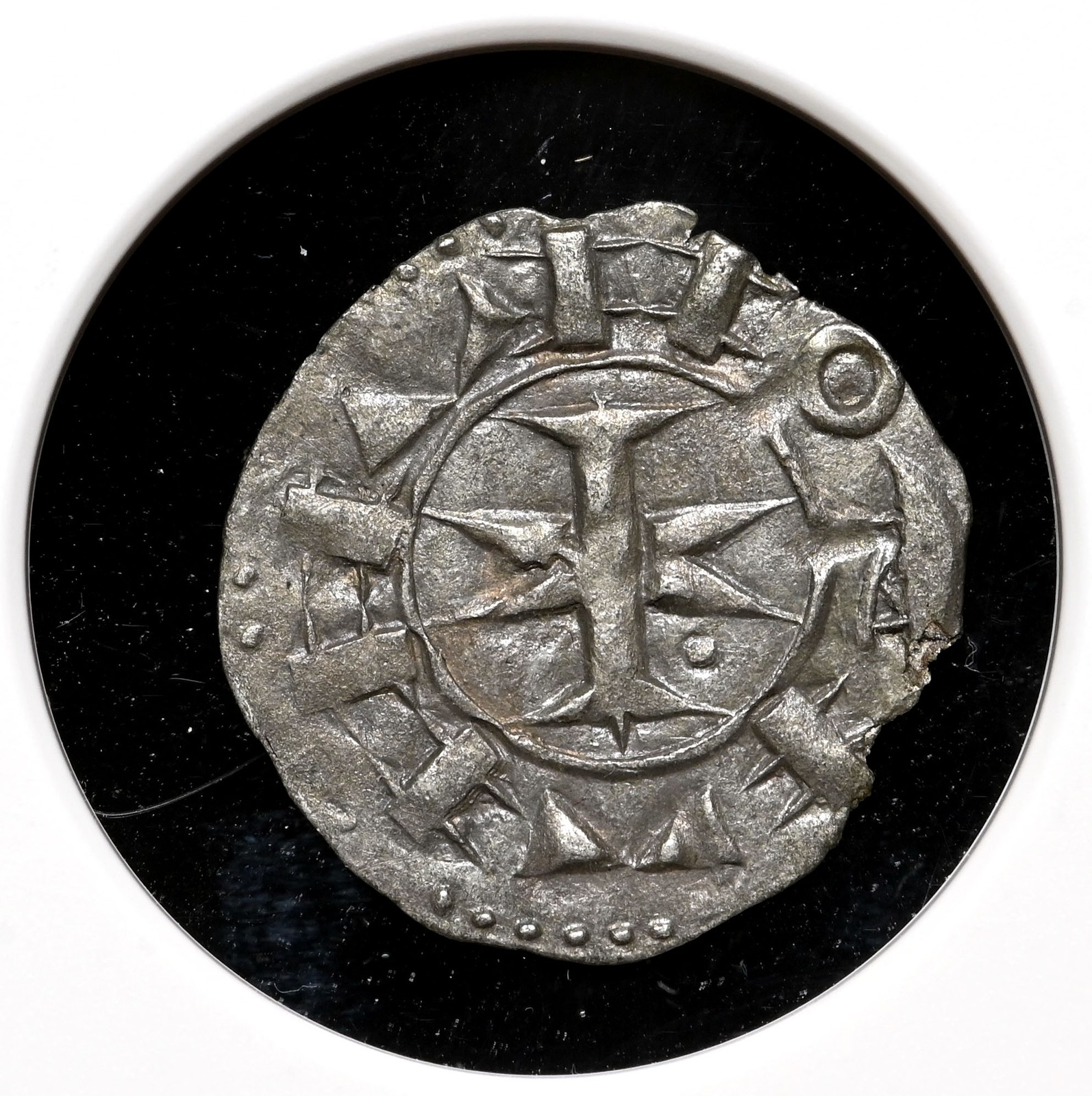 FRANCE, Languedoc, Comté de Melgueil. Silver Denier, 1100-1300, NGC AU55