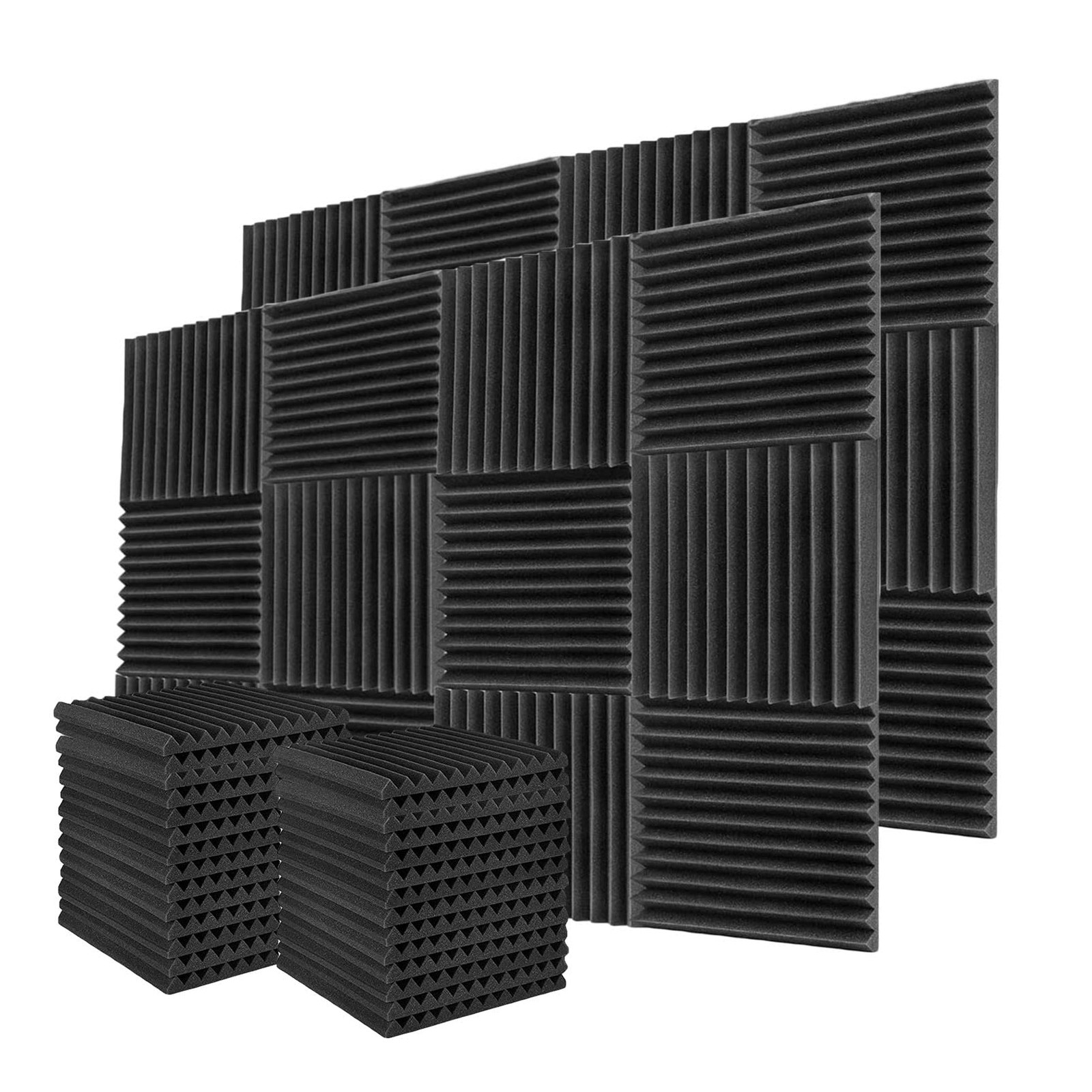 52 Pack Acoustic Foam Panels,1" x 12" x 12"Acoustic Wedge Studio Foam Sound A